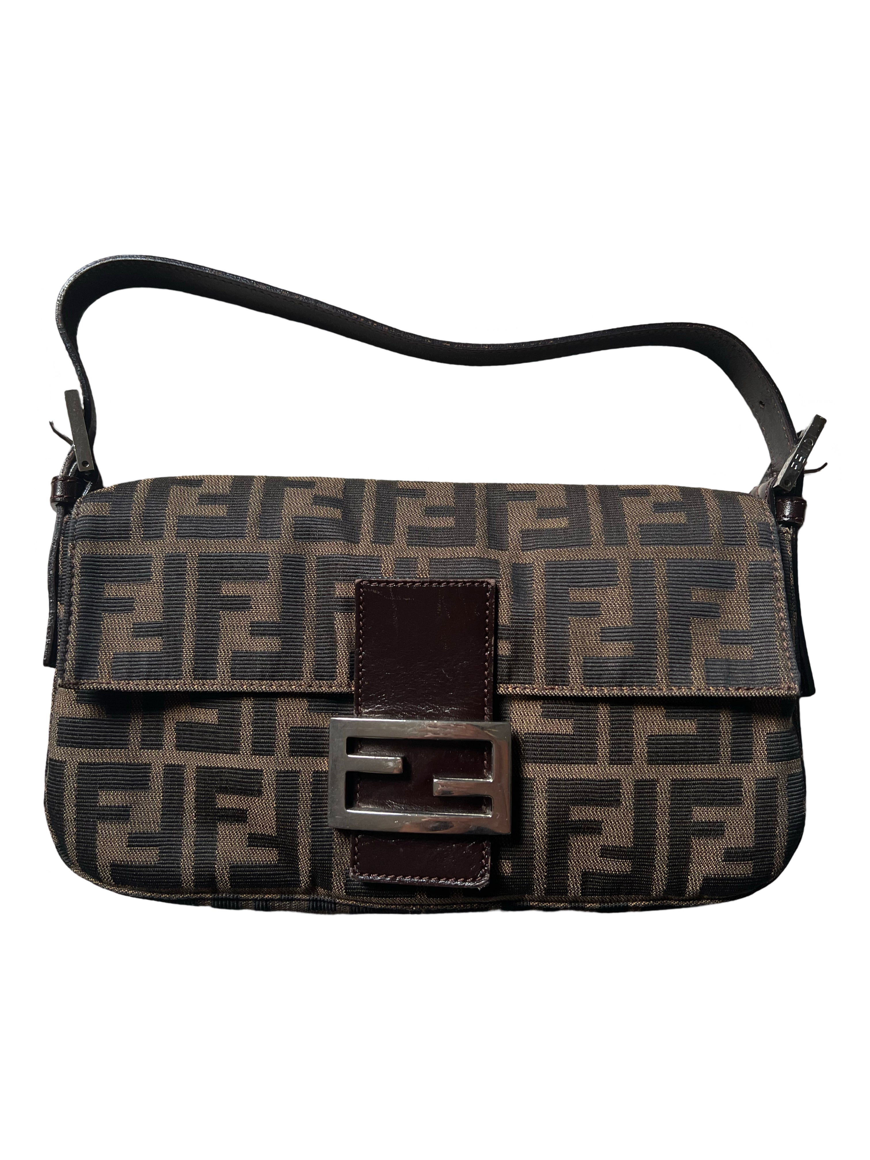 Fendi Baguette Brown Zucca Original