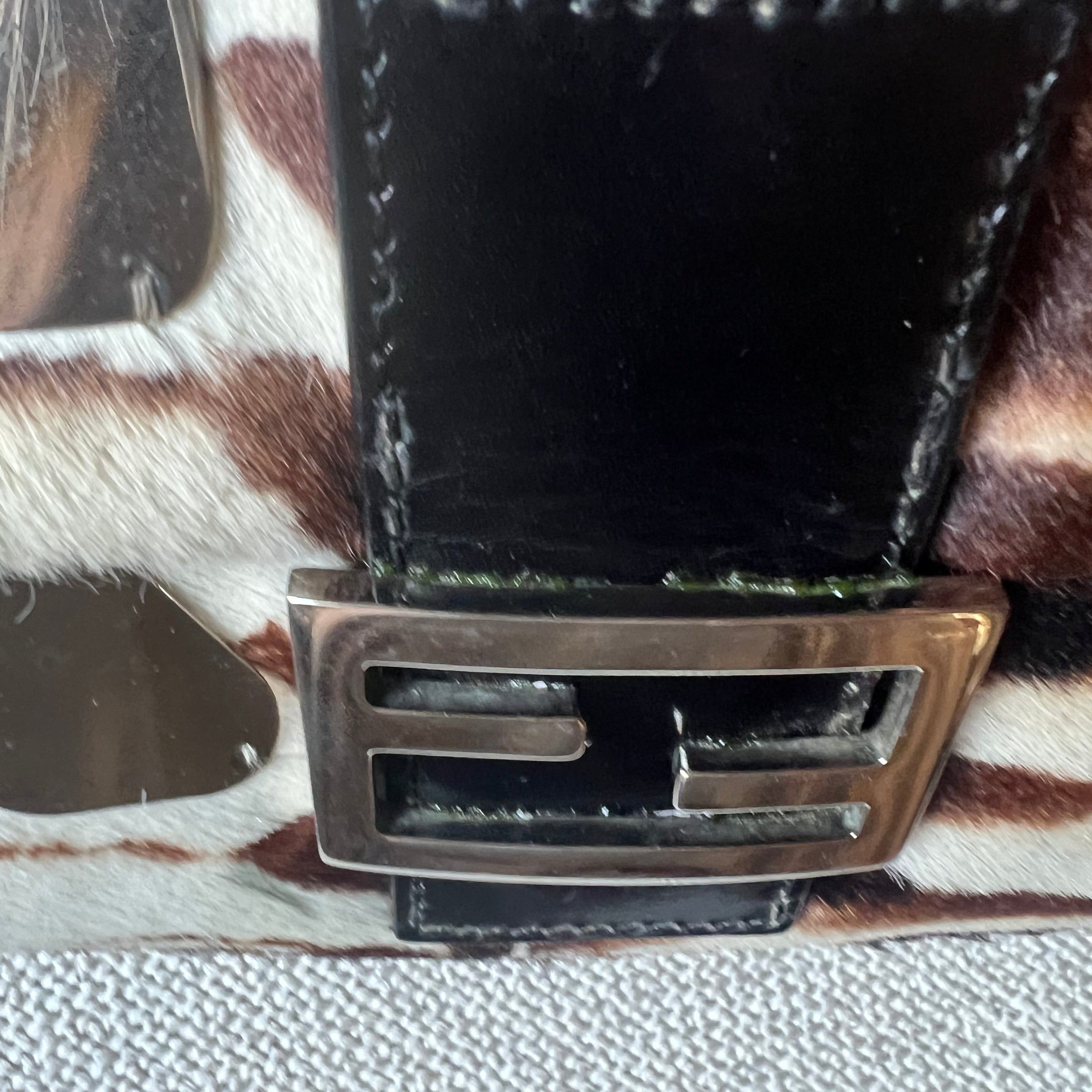 Vintage Fendi Baguette Ponyhair Calf print mirrors