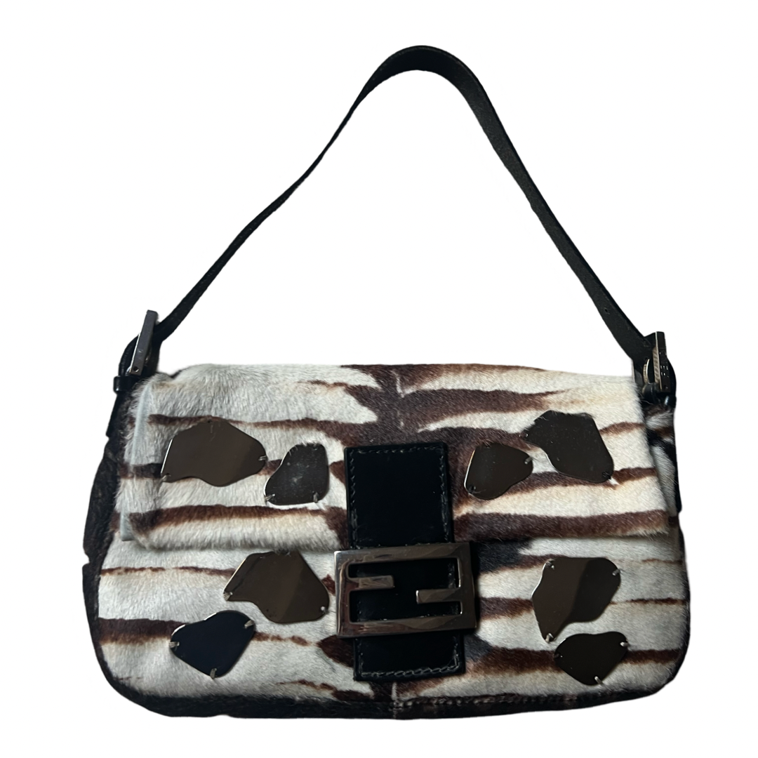 Fendi Baguette Vintage 90s pony hair animal print