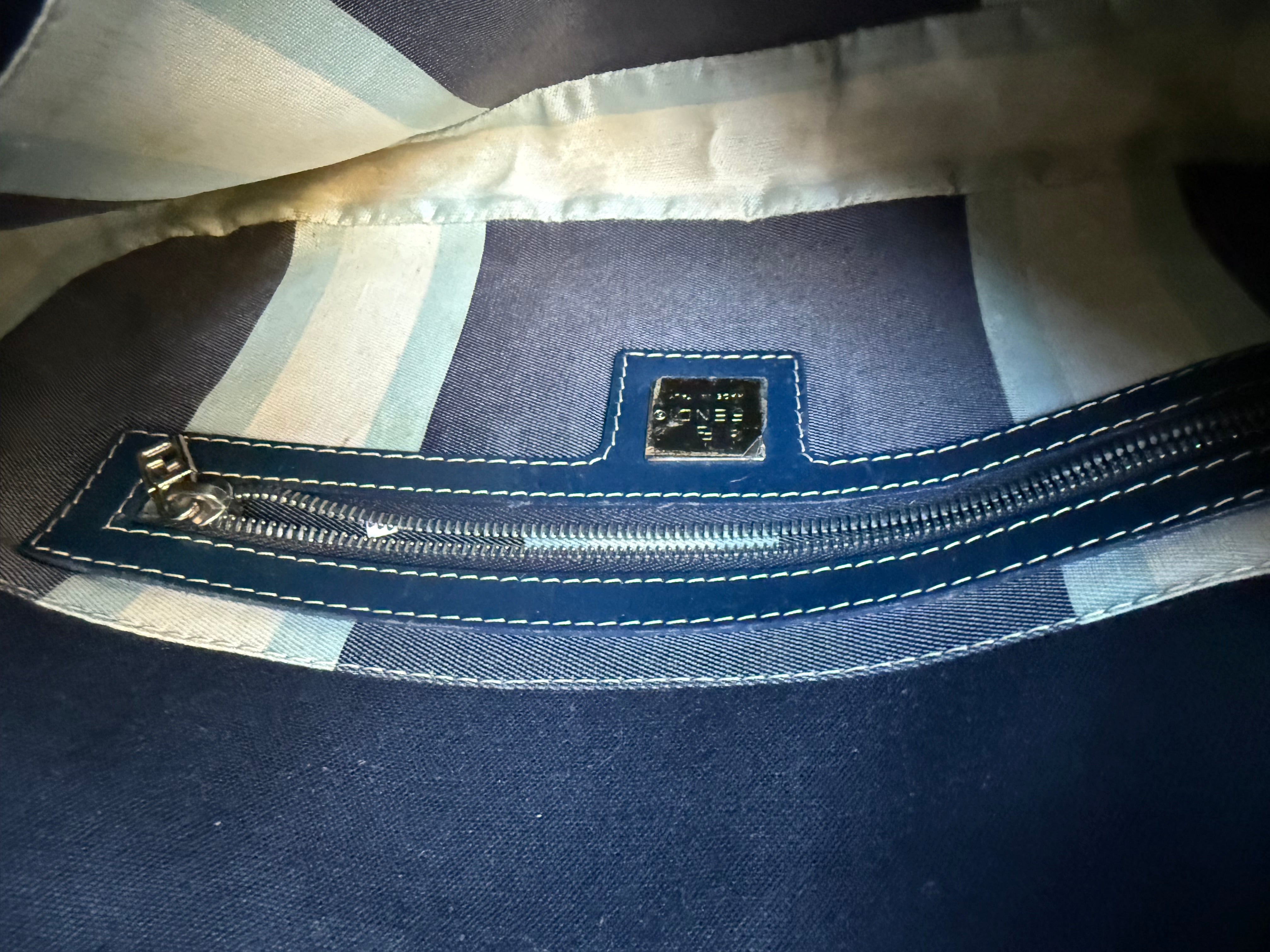 Fendi Baguette Denim Canvas