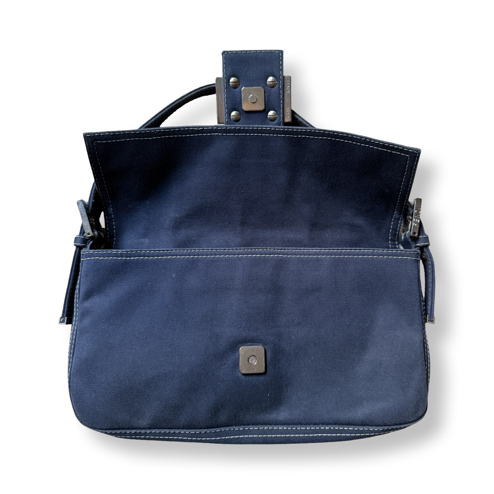 Fendi Baguette Denim Canvas
