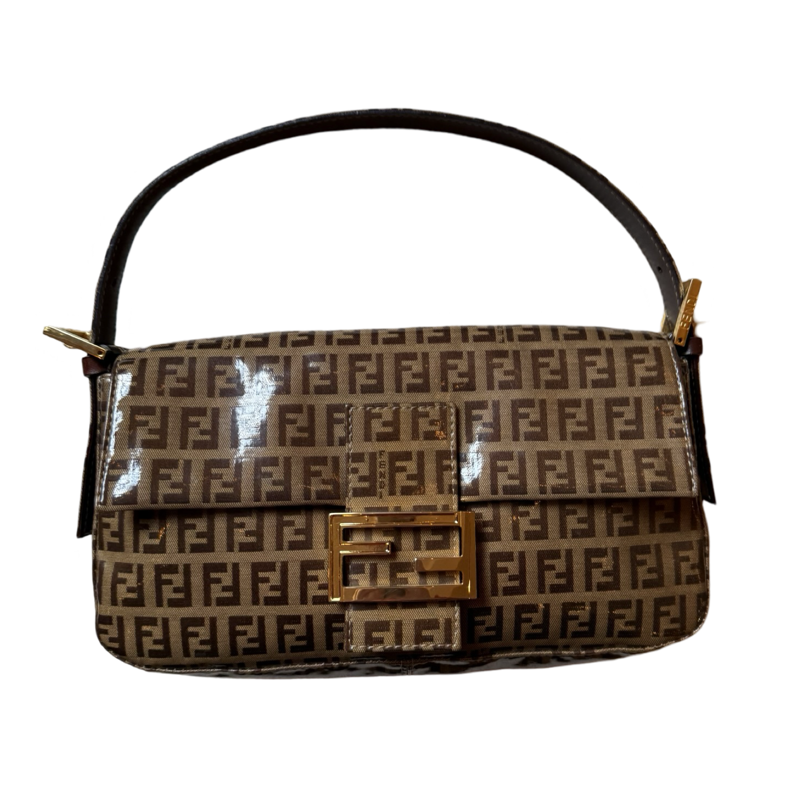 Fendi authentic y2k 2000s baguette patent leather