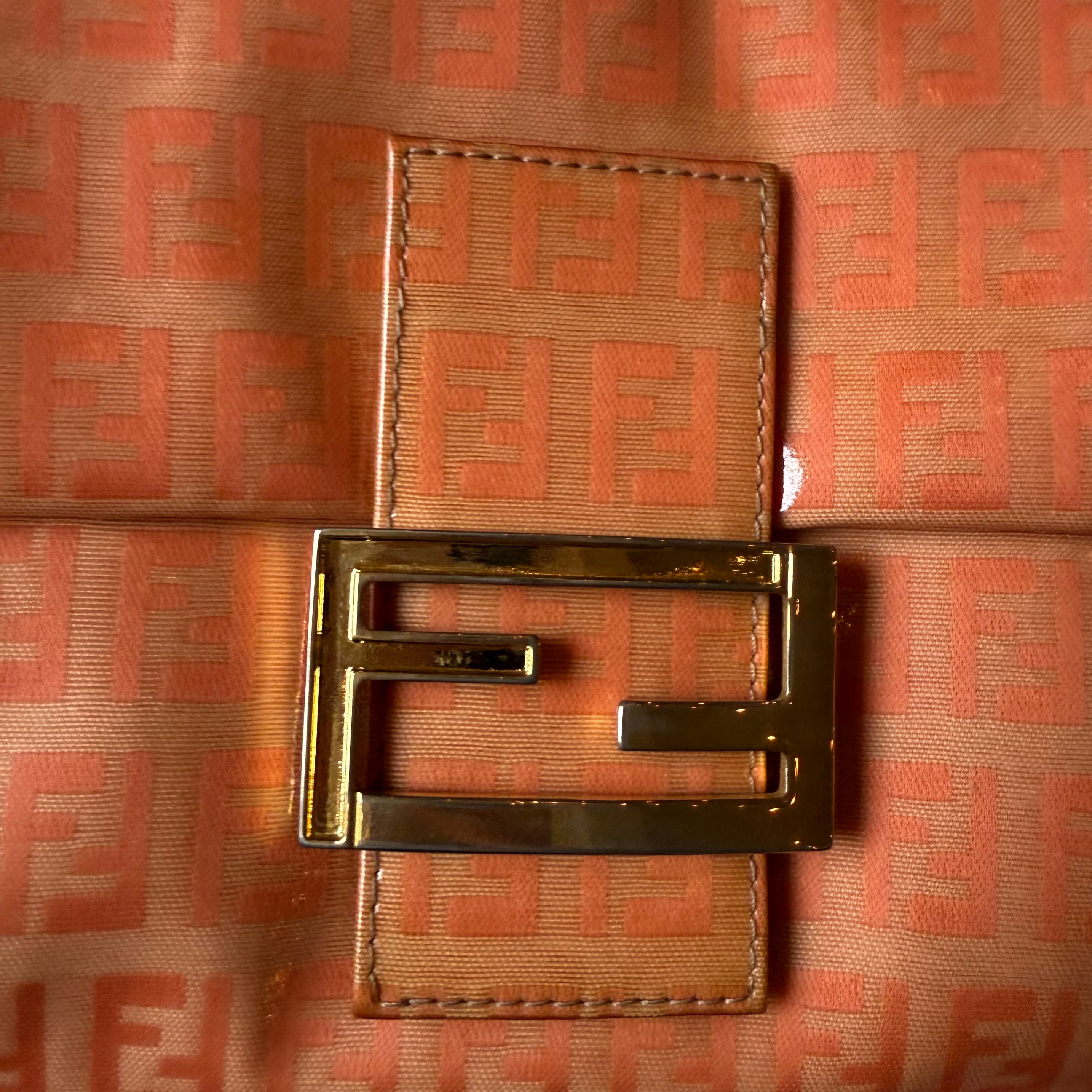 Fendi Baguette Patent Zucchino Vintage Orange