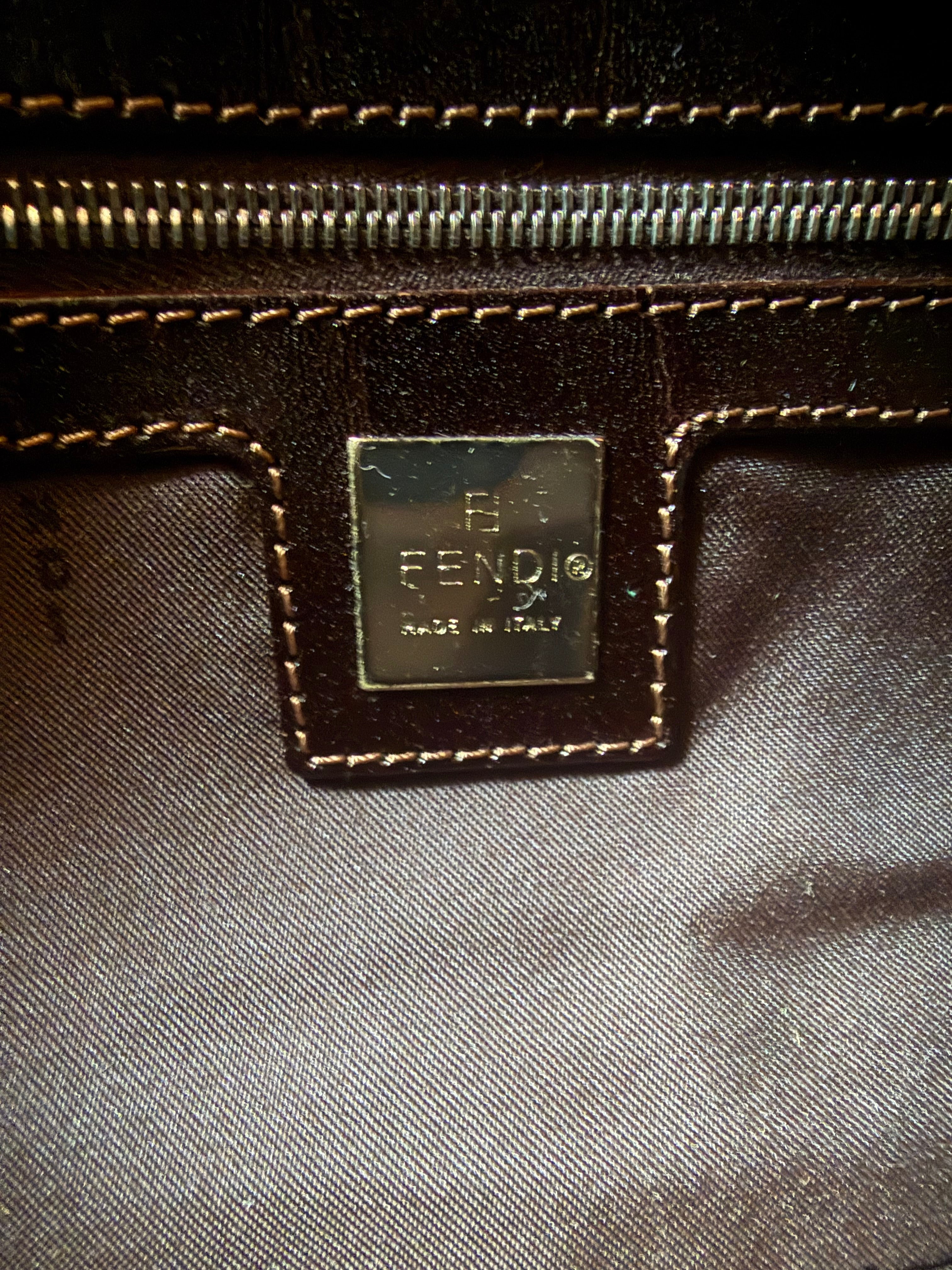 Fendi Vintage Zucca Shoulder Bag