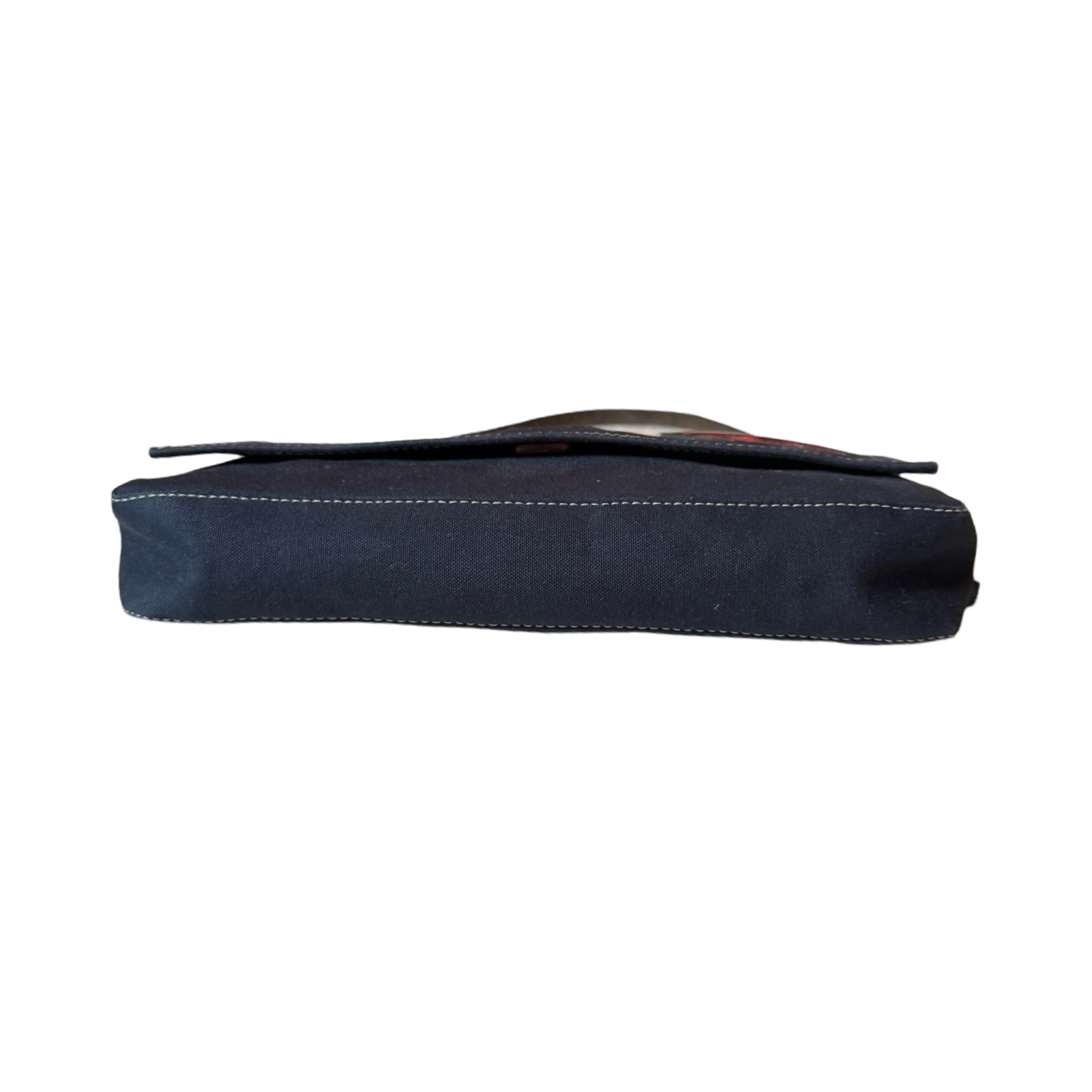 Fendi authentic dark rinse canvas shoulder bag 00s
