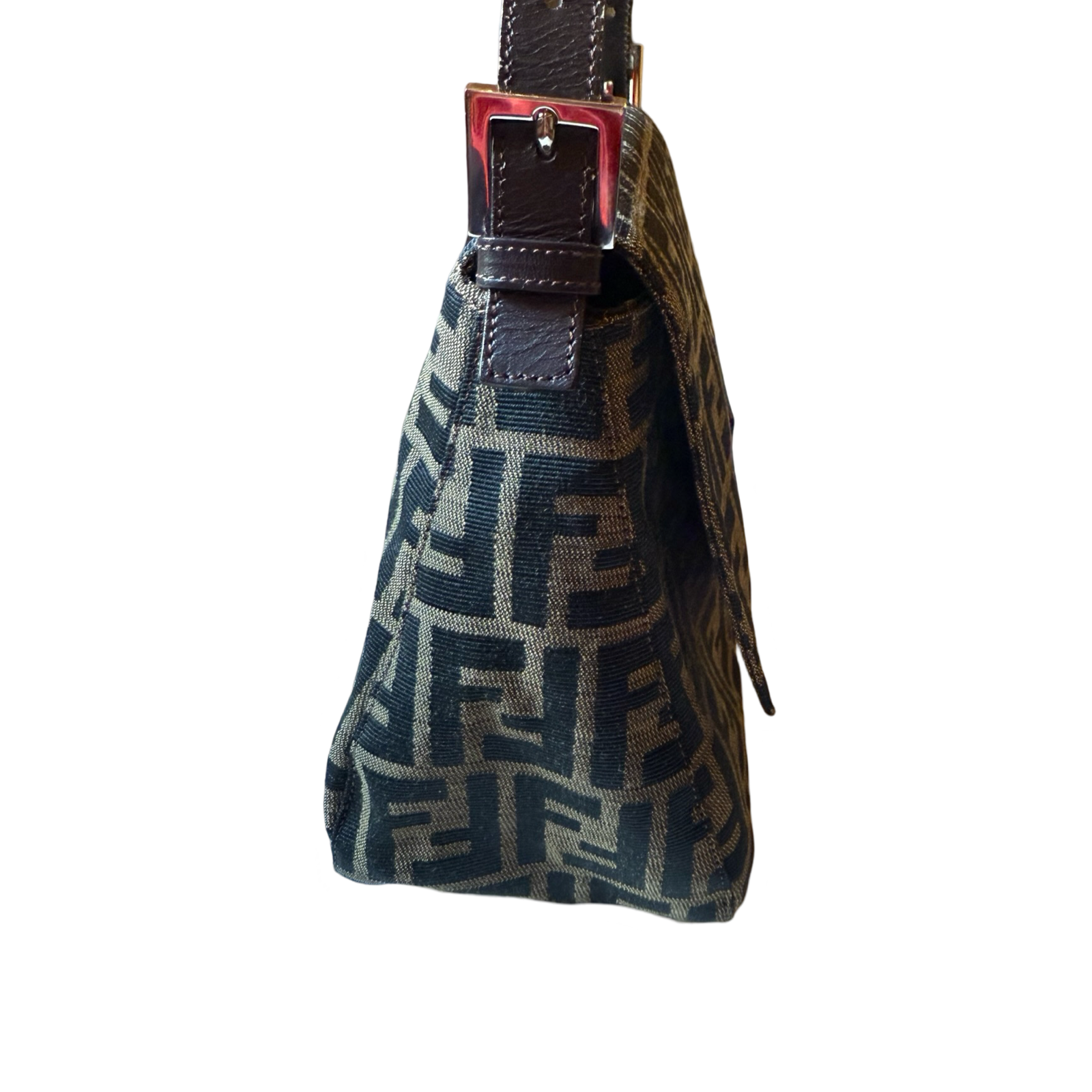 Fendi Mama Baguette signature canvas brown leather