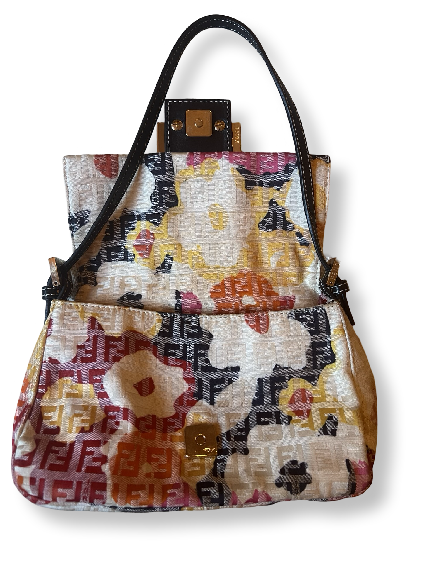Fendi floral pattern baguette