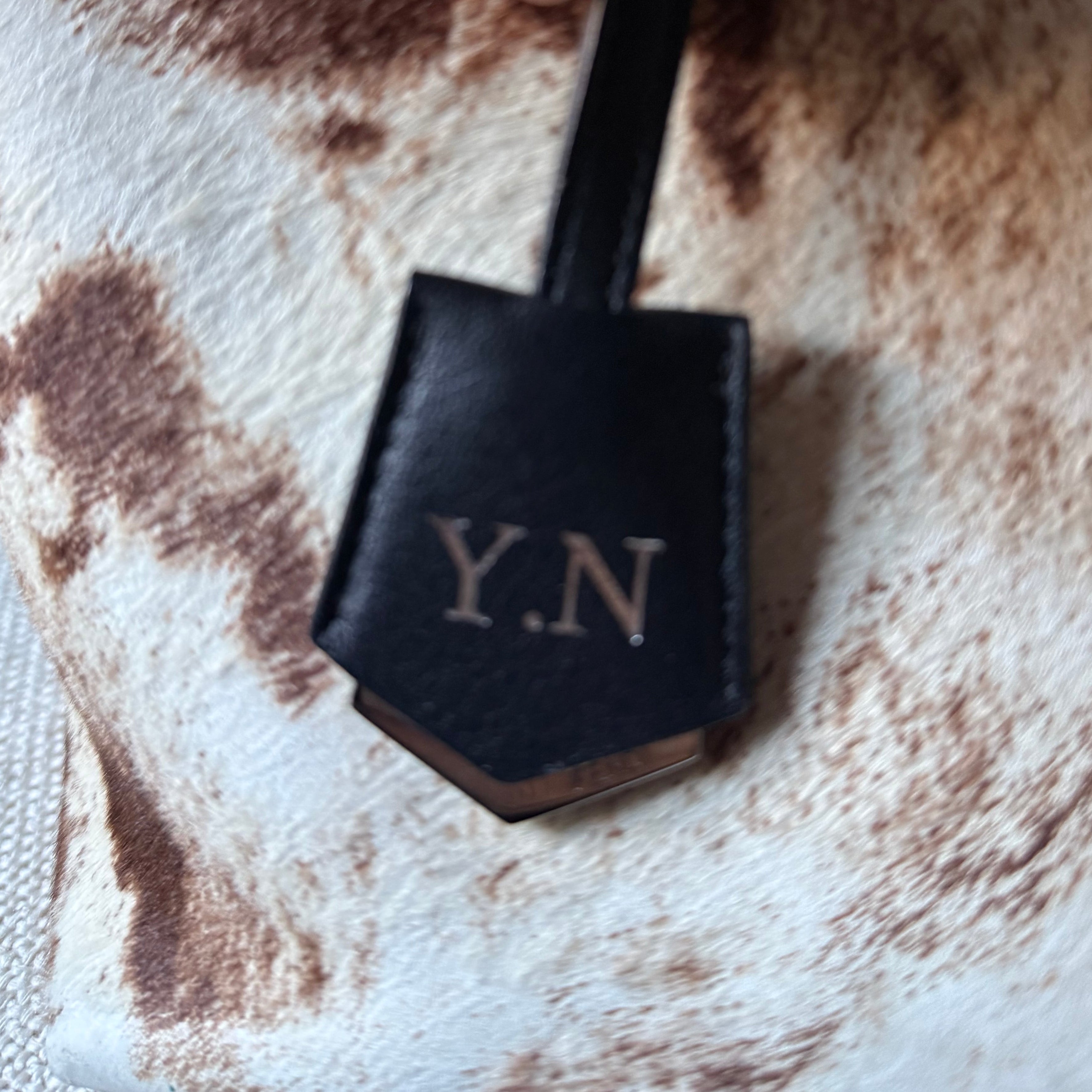 Fendi_authentic harako animal pattern pony hair two way bag