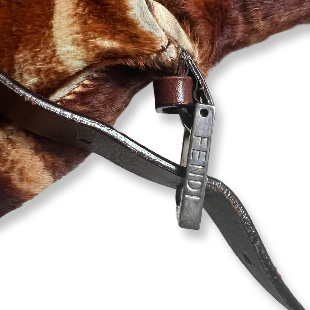 Fendi ponyhair mama baguette brown calf hair brown leather silver hardware