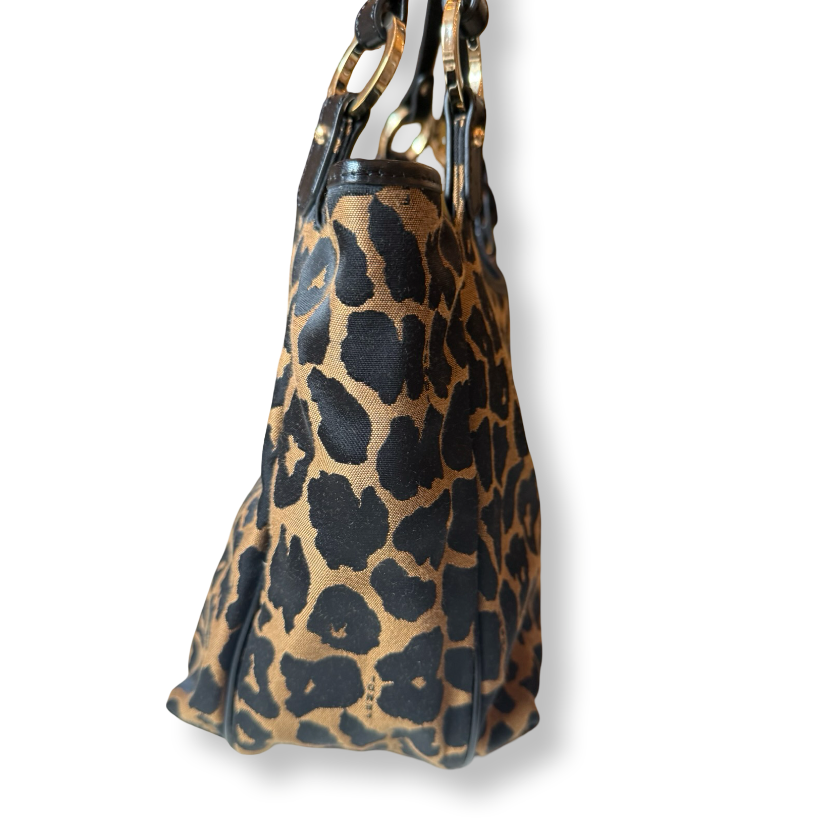 Fendi Vintage Leopard Tote black leather