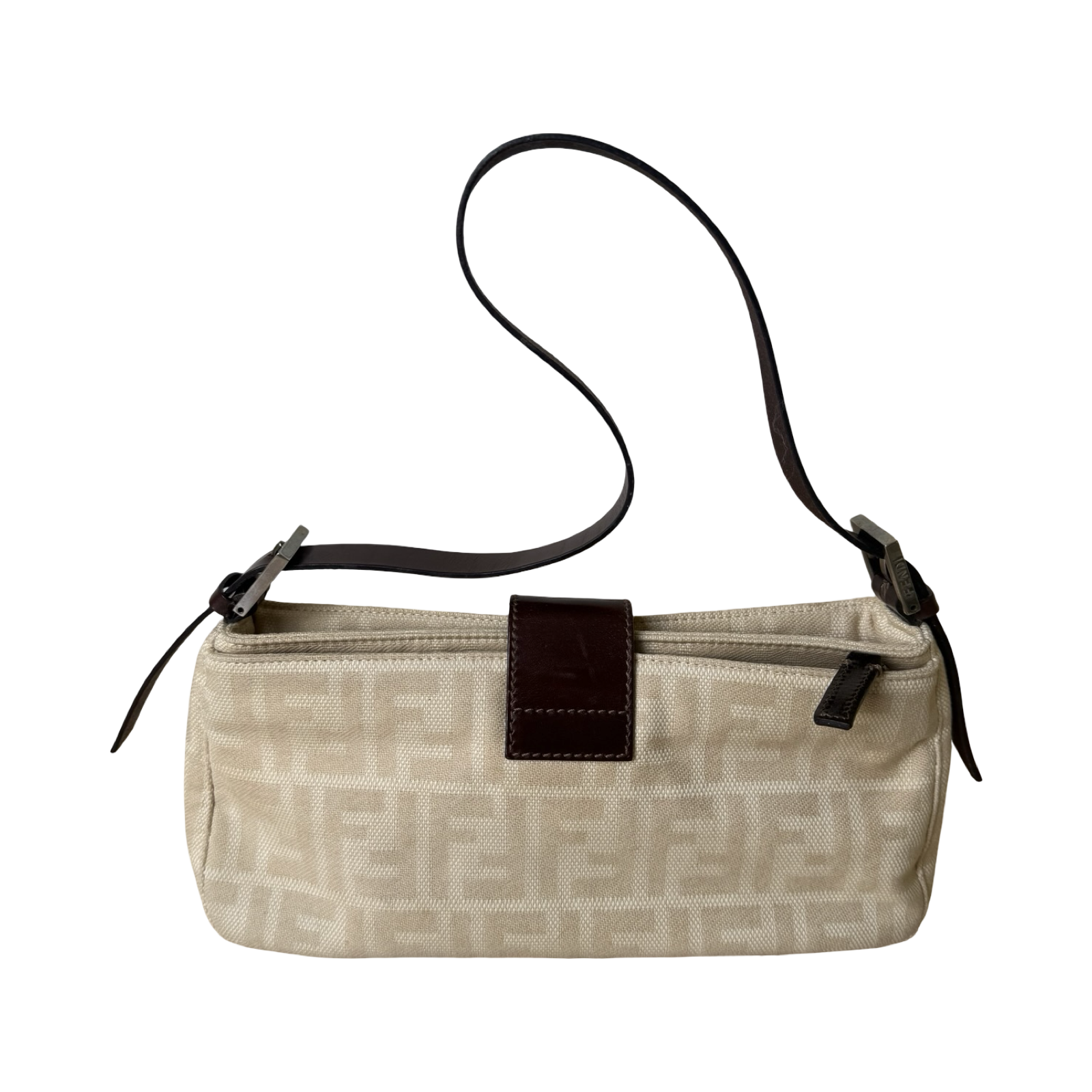 Fendi Vintage Zucca Shoulder Bag Small