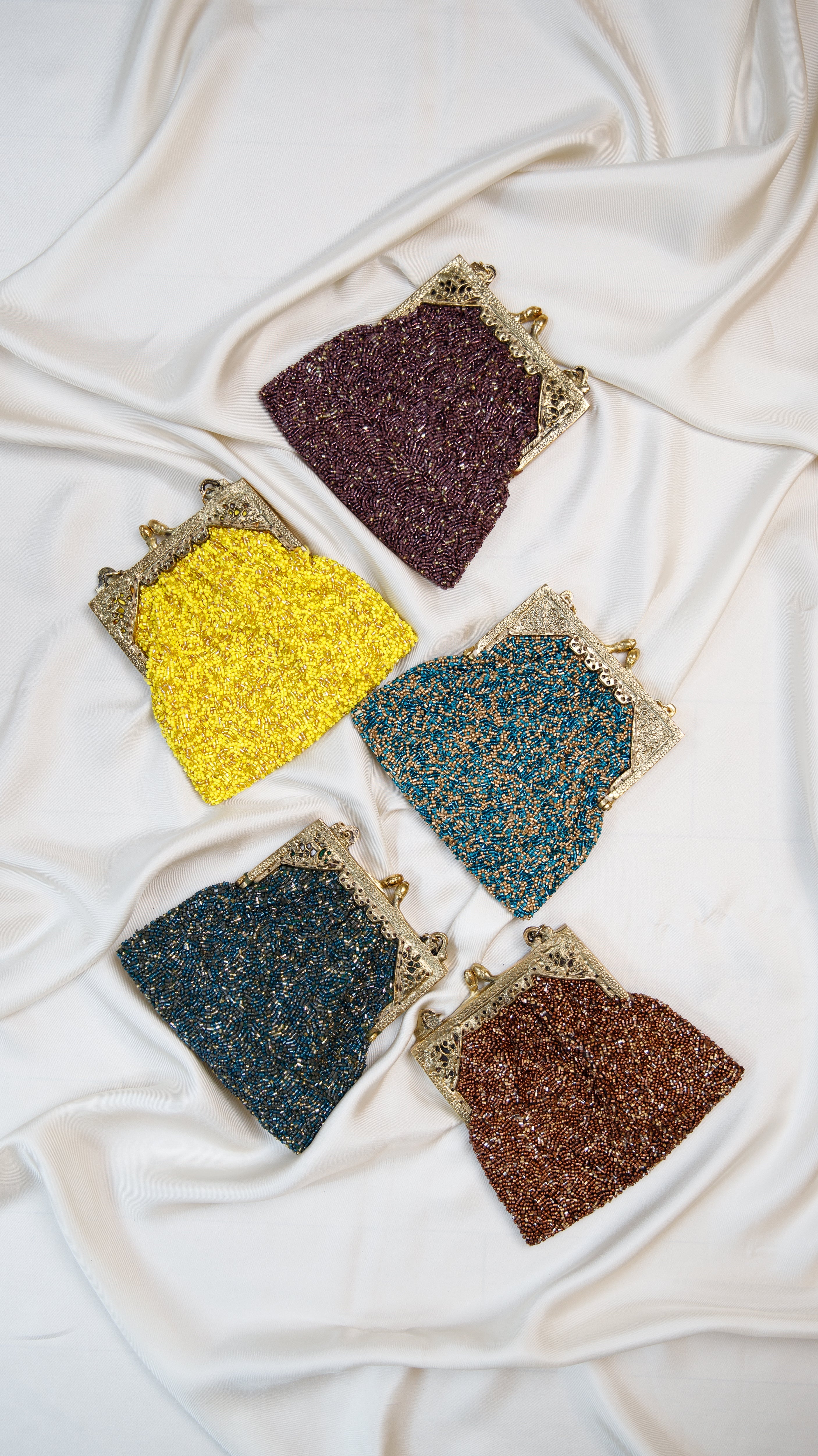 Hand made vintage inspired one of a kind fully beaded Mini evening bag Island to East Side X the Vintage New Yorker