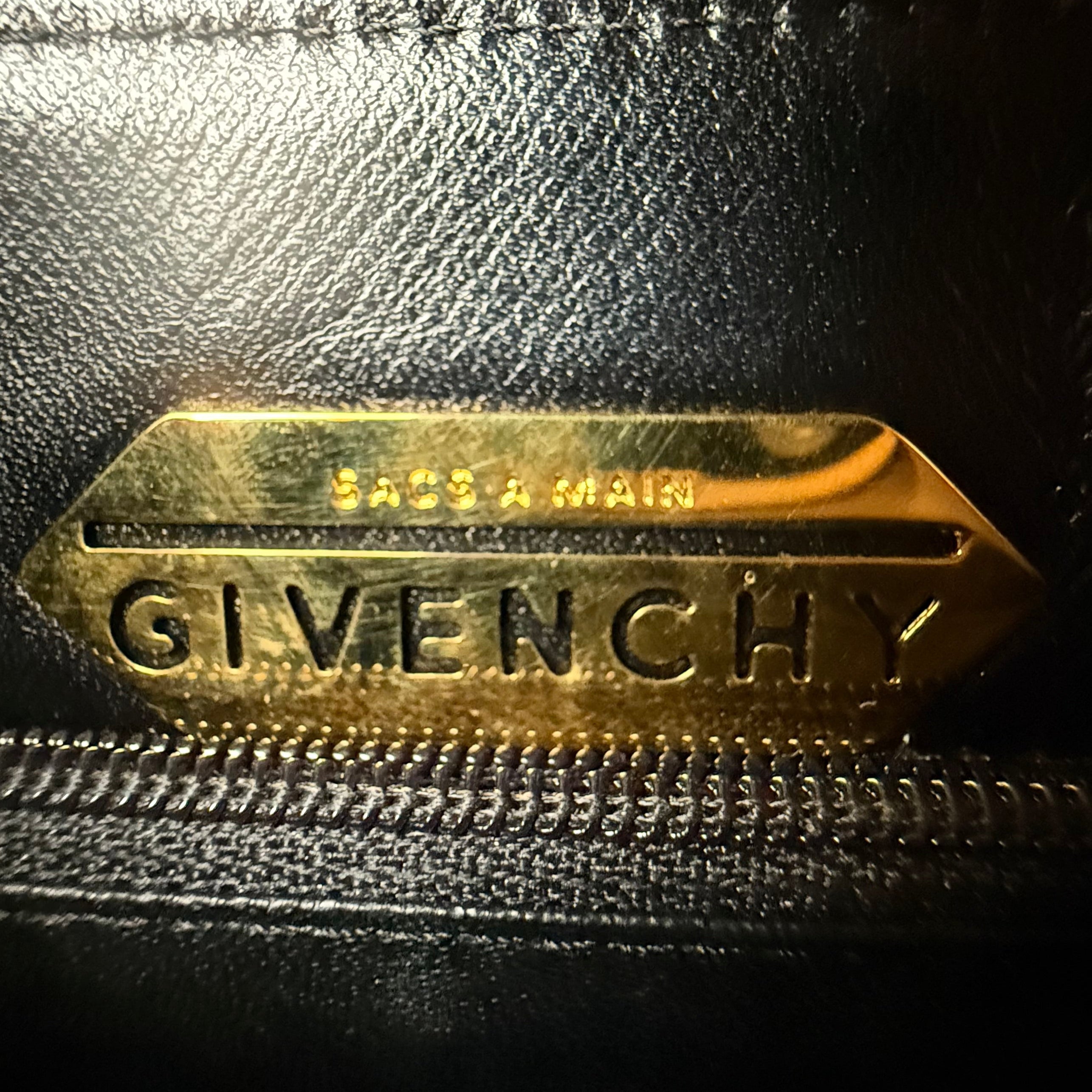 Givenchy Black Leather Vintage Bag authnetic sheeps leather