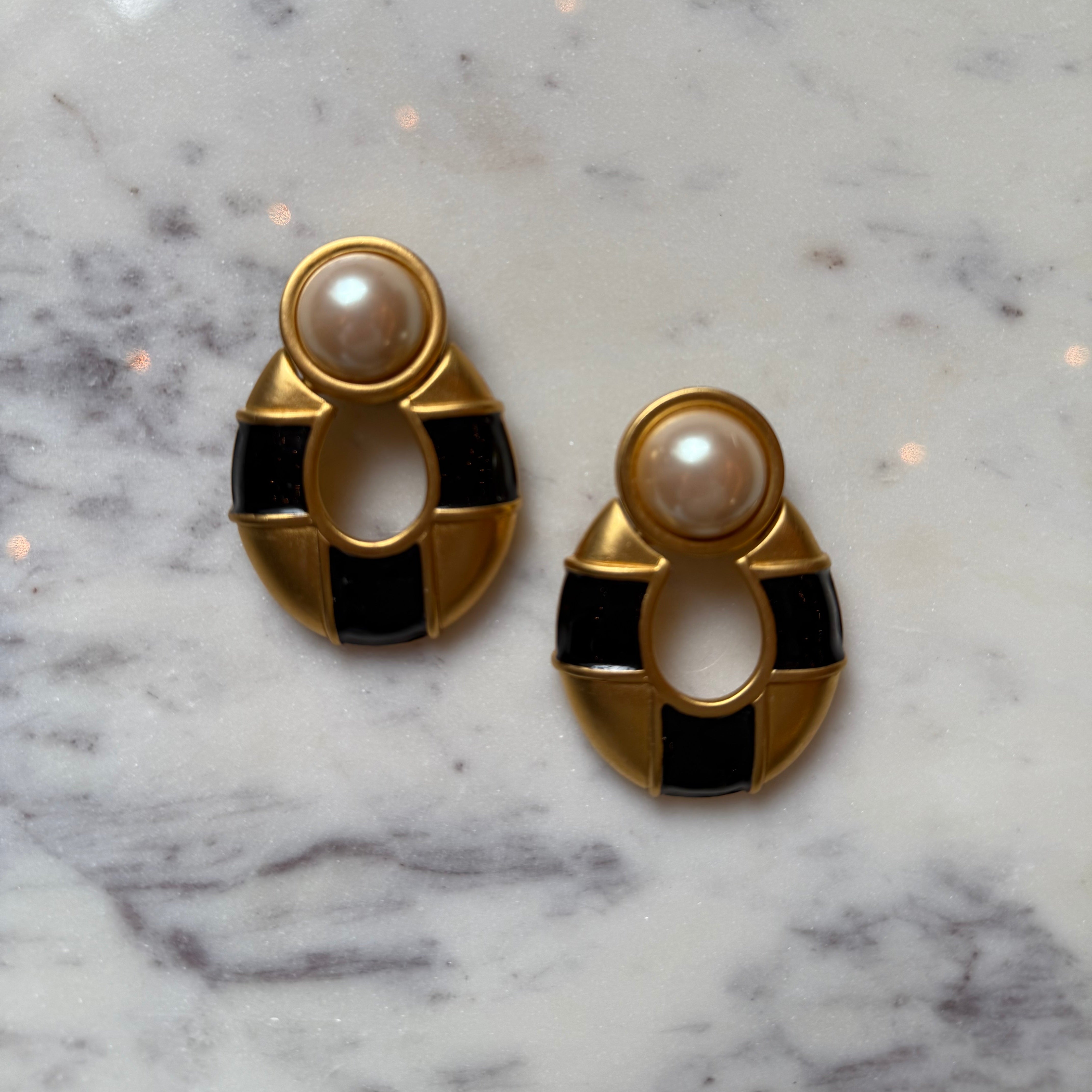 Givenchy 1980s vintage door knocker earrings