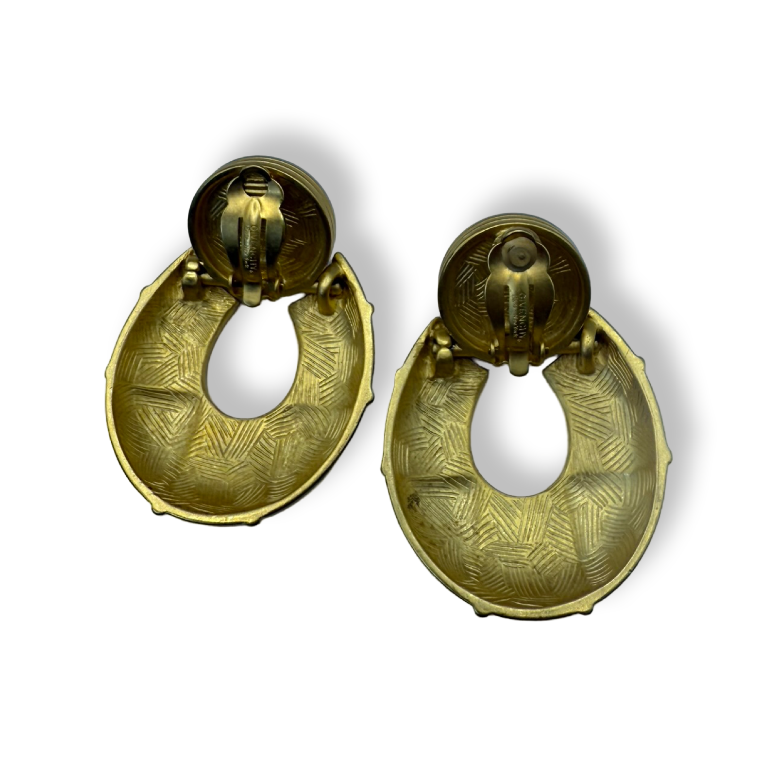 Givenchy authentic big hanging earrings drop gold