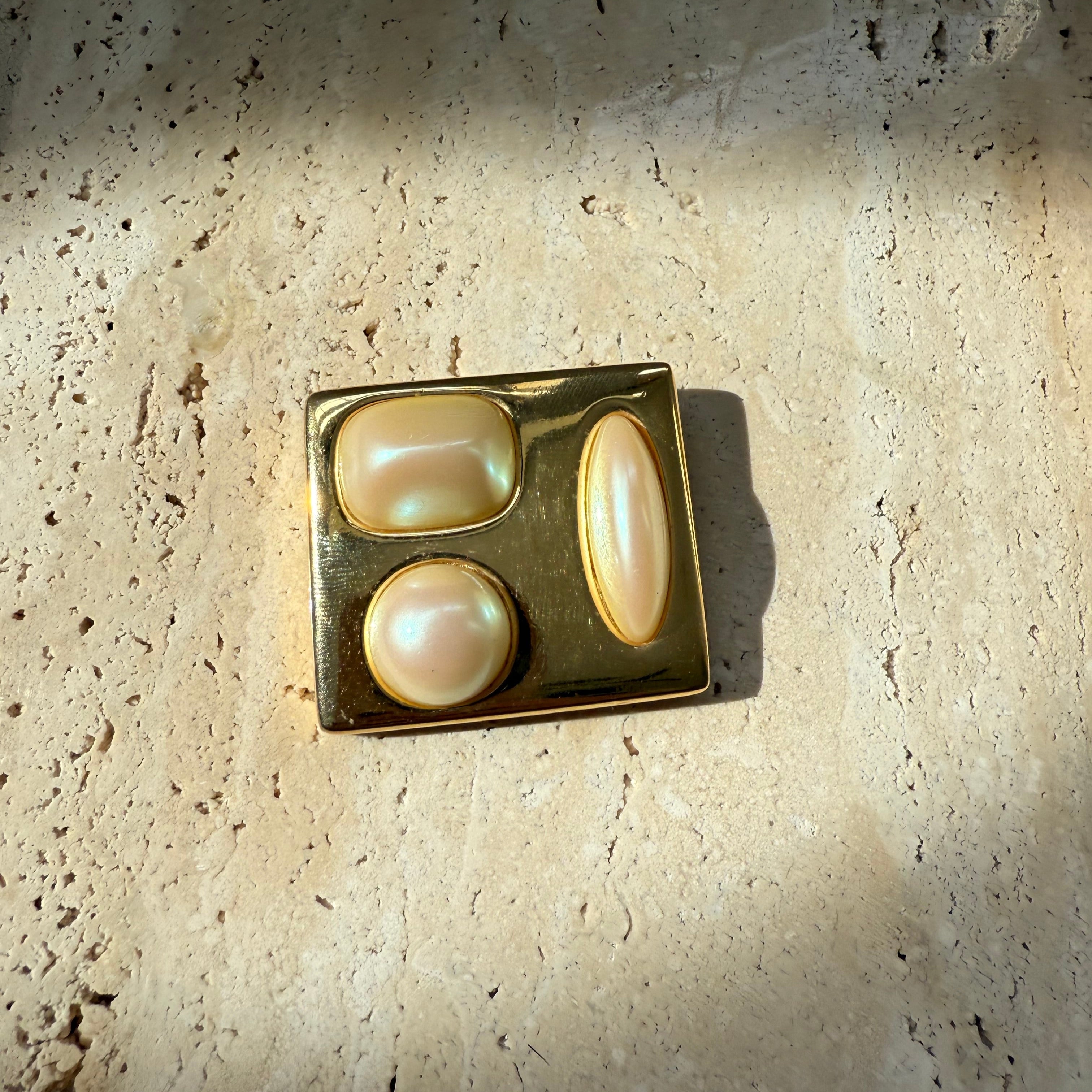 Givenchy Faux pearl vintage brooch pin authentic