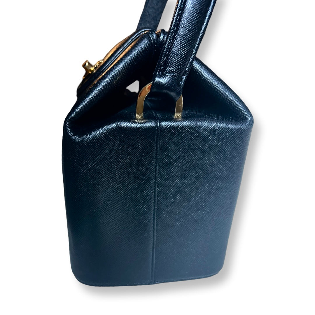 Givenchy black vanity bag gold hardware