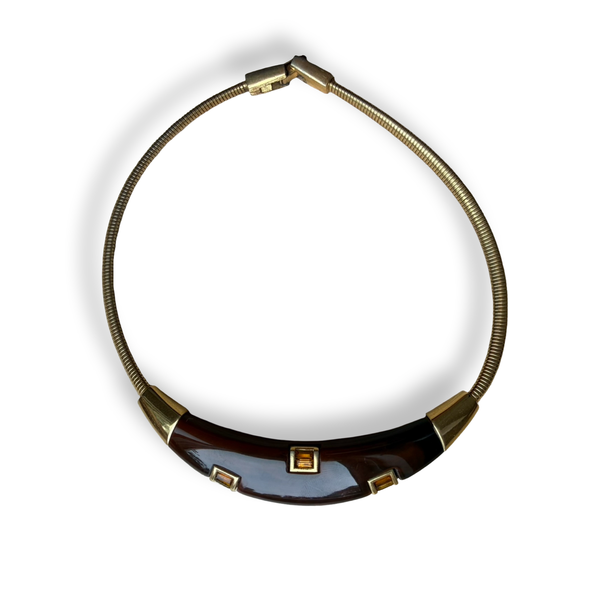Givenchy Vintage Enamel & Crystal Choker