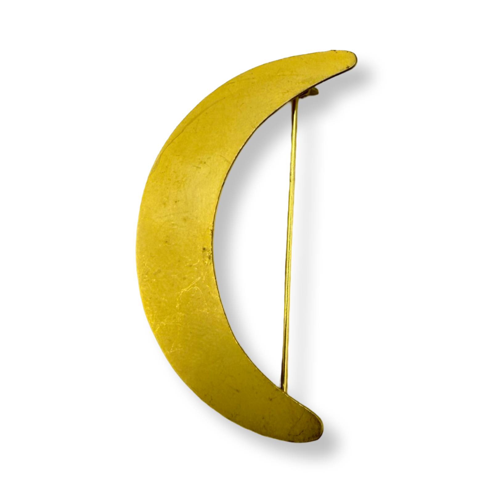 Givenchy authentic gold crescent moon pin pendant brooch