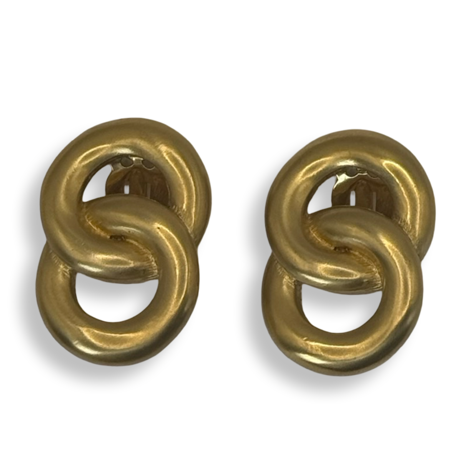 Givenchy Vintage Oversized Double Circle Earrings Gold authentic