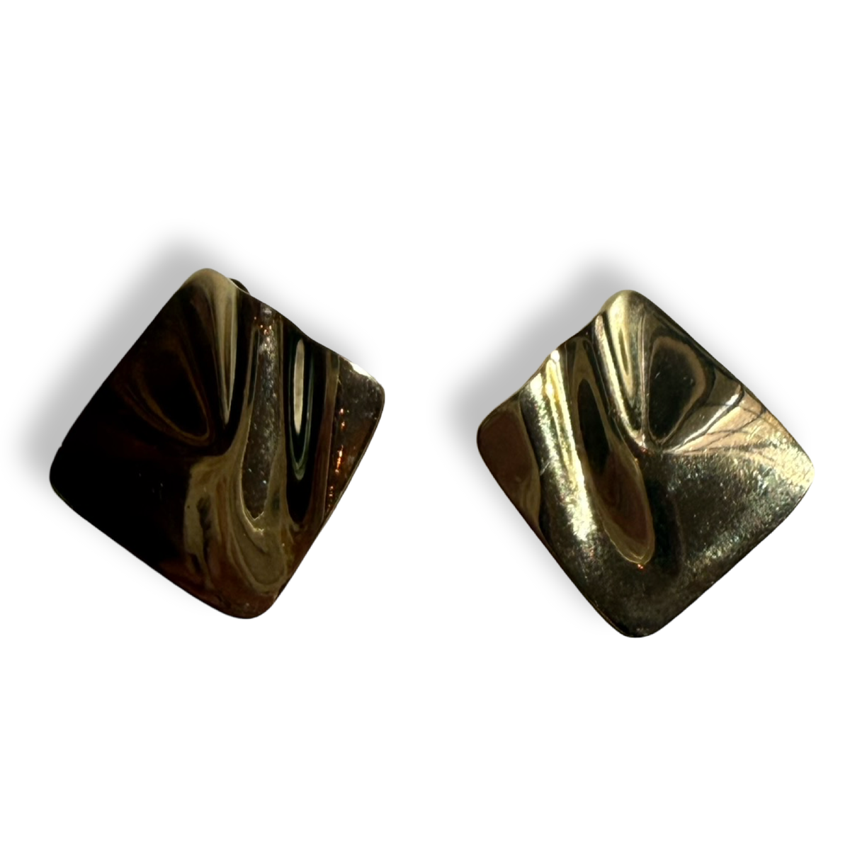 Givenchy Vintage Wavy Square Earrings