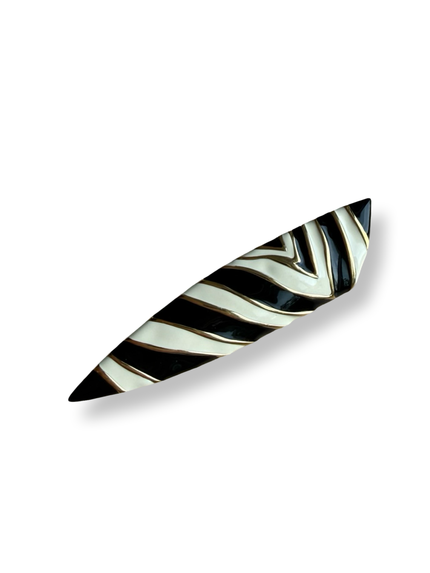 Givenchy authentic Vintage 1980s Zebra Enamel Brooch Pin runway piece