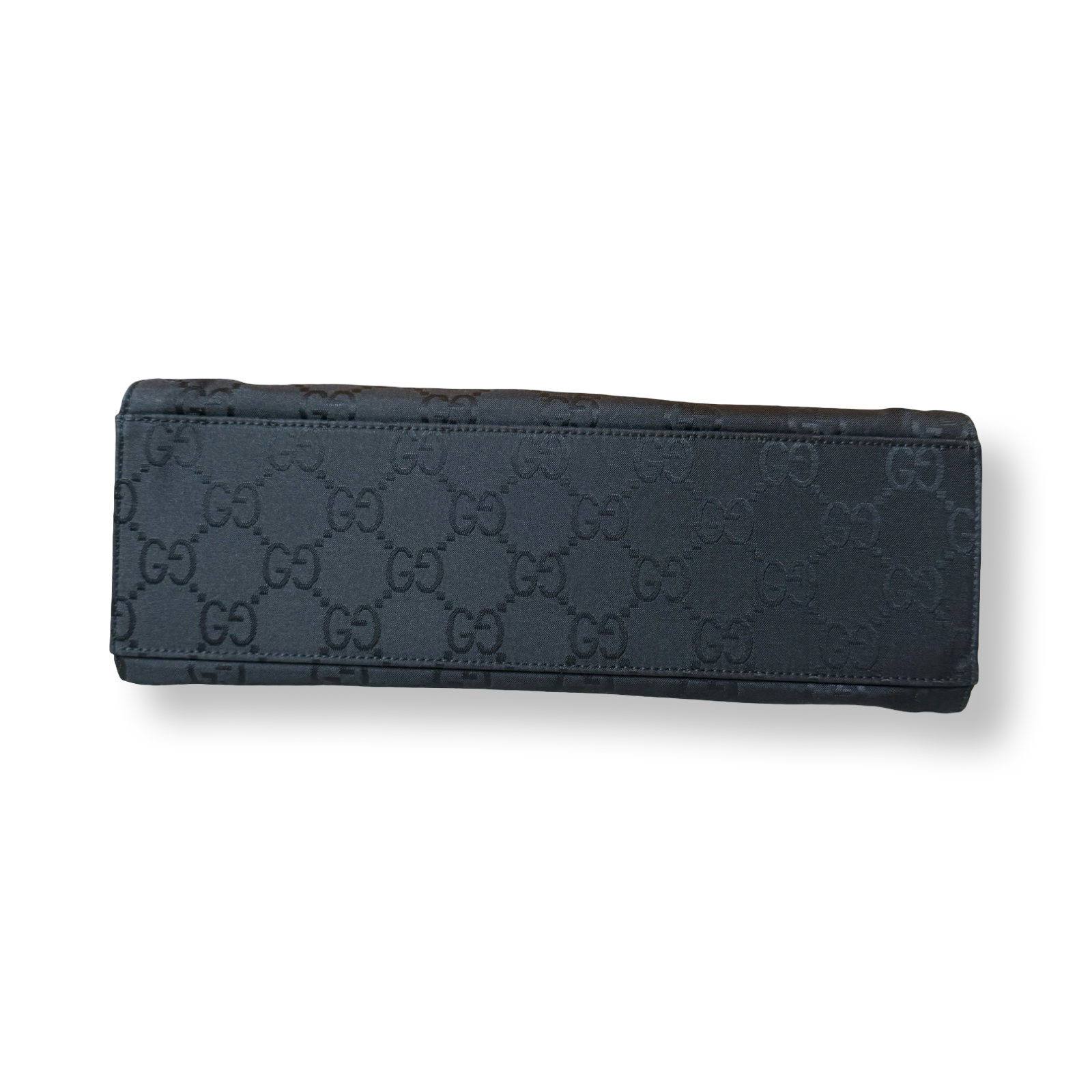 Gucci Black Vintage Bamboo handle Monogram Tote authentic