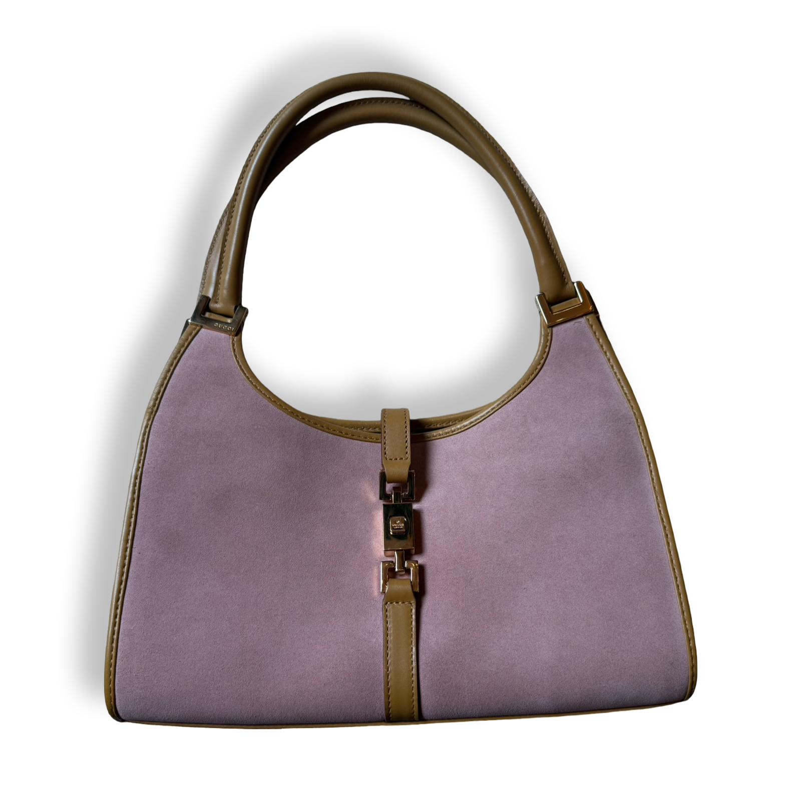 Gucci Jackie Bardot Hobo Small Suede authentic pink
