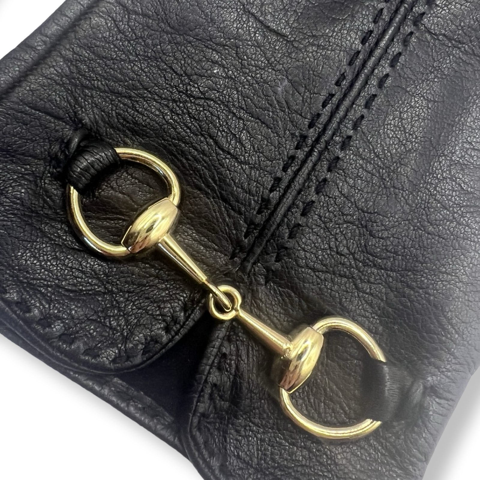 Gucci authentic black leather gloves