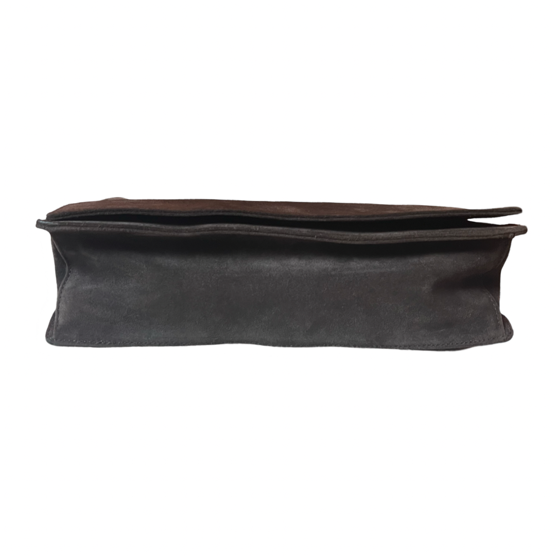 Vintage 90s Gucci Suede Brown Handbag