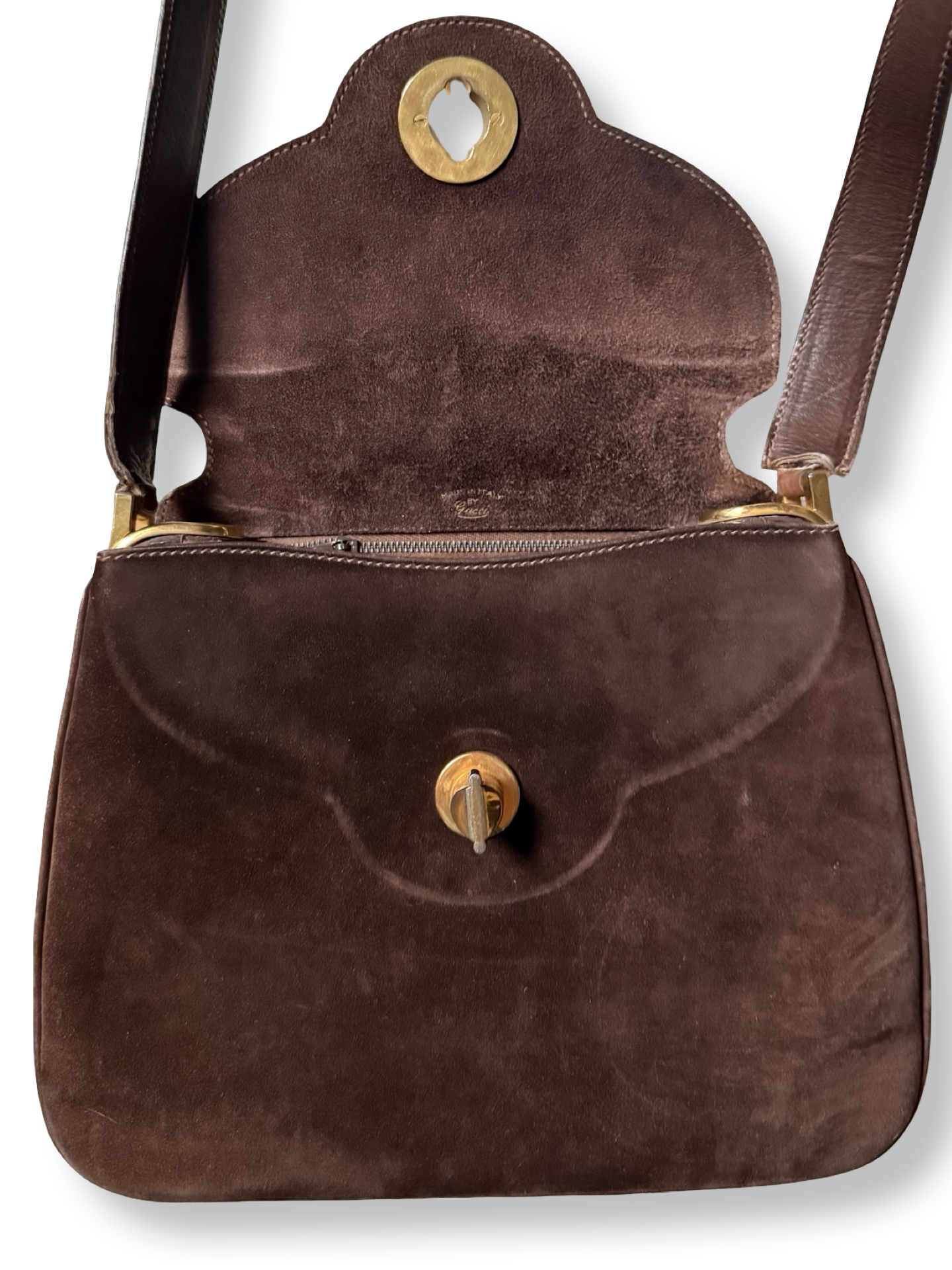 Gucci Vintage '70s Suede Shoulder