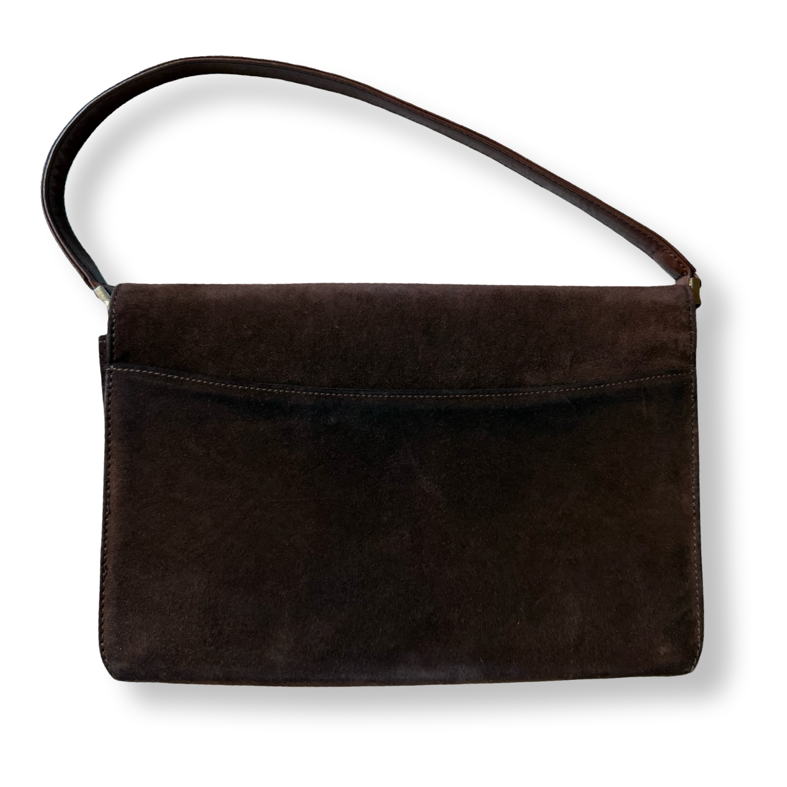 Gucci Vintage Brown Suede Shoulder Bag authentic 1970s handbag