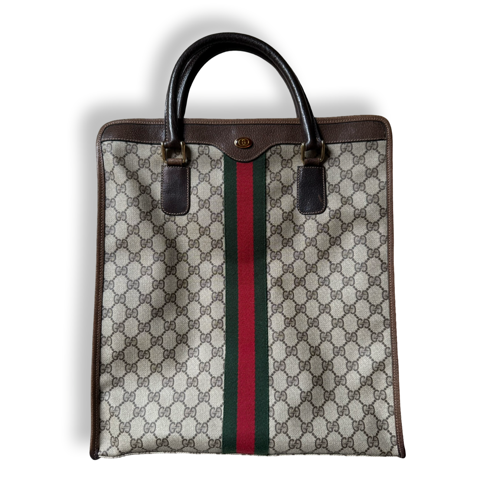 Gucci Vintage Monogram Sherryline 80s Long tote