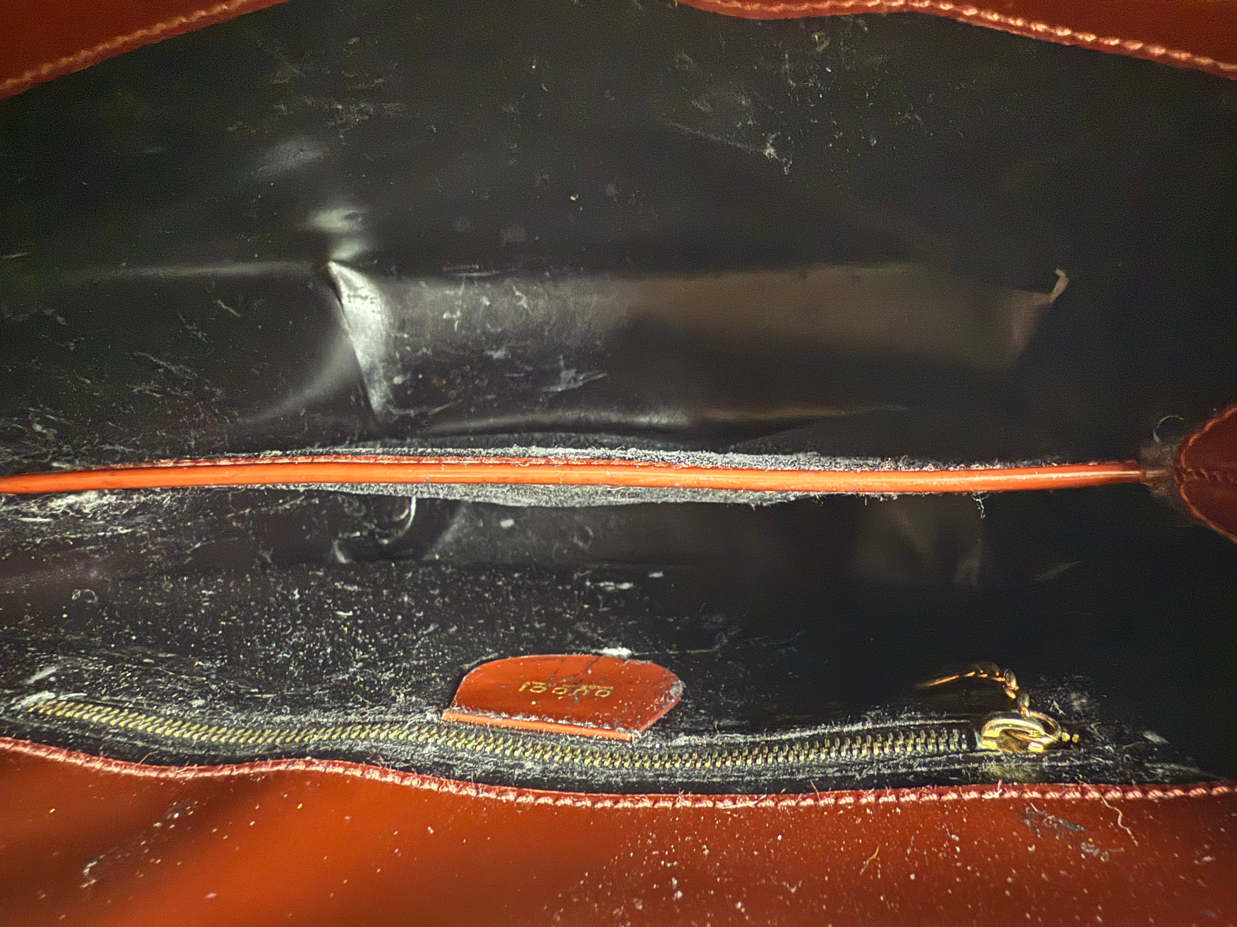 Gucci Vintage Authentic Tote Light Brown Shiny Leather