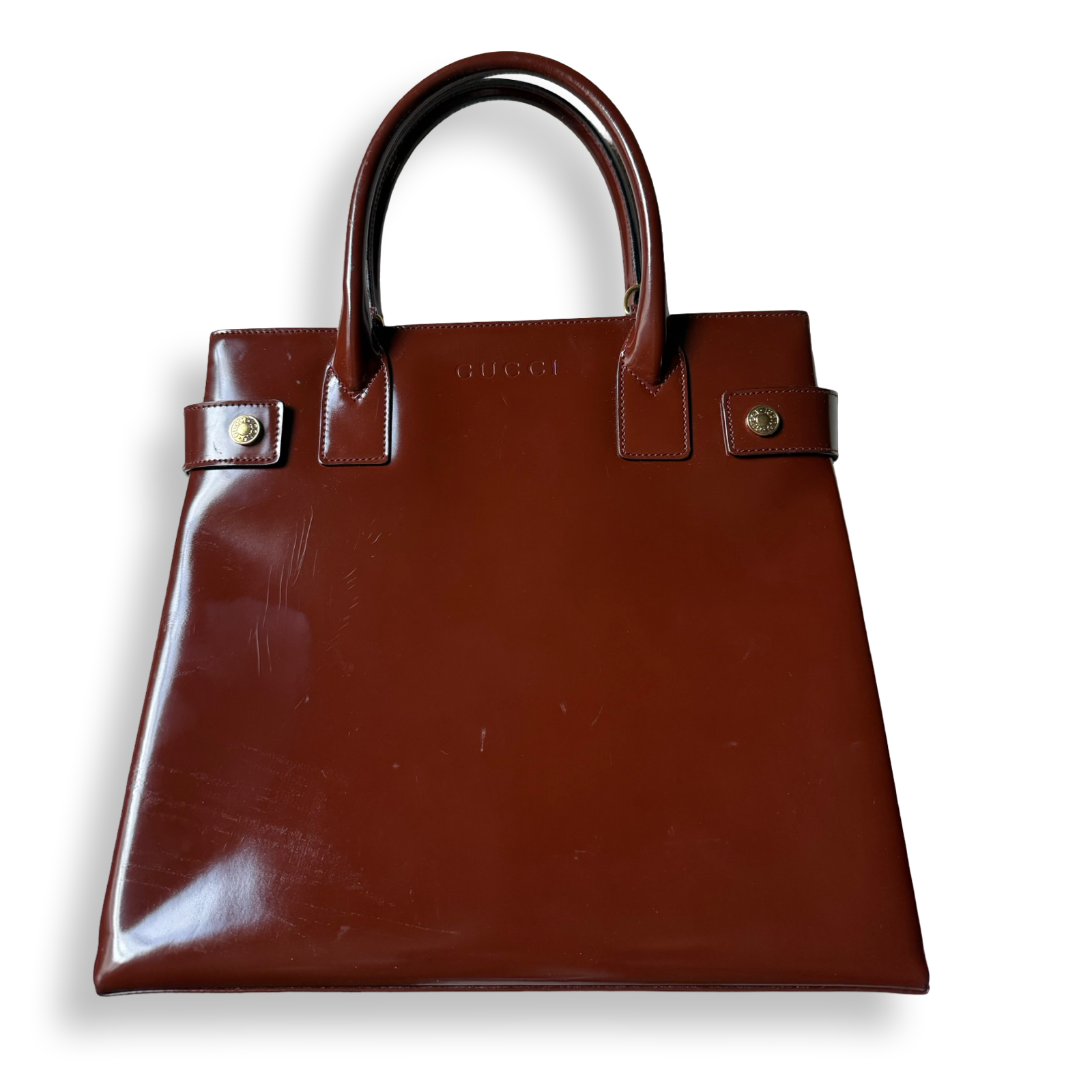 authentic vintage light brown leather Gucci Tote