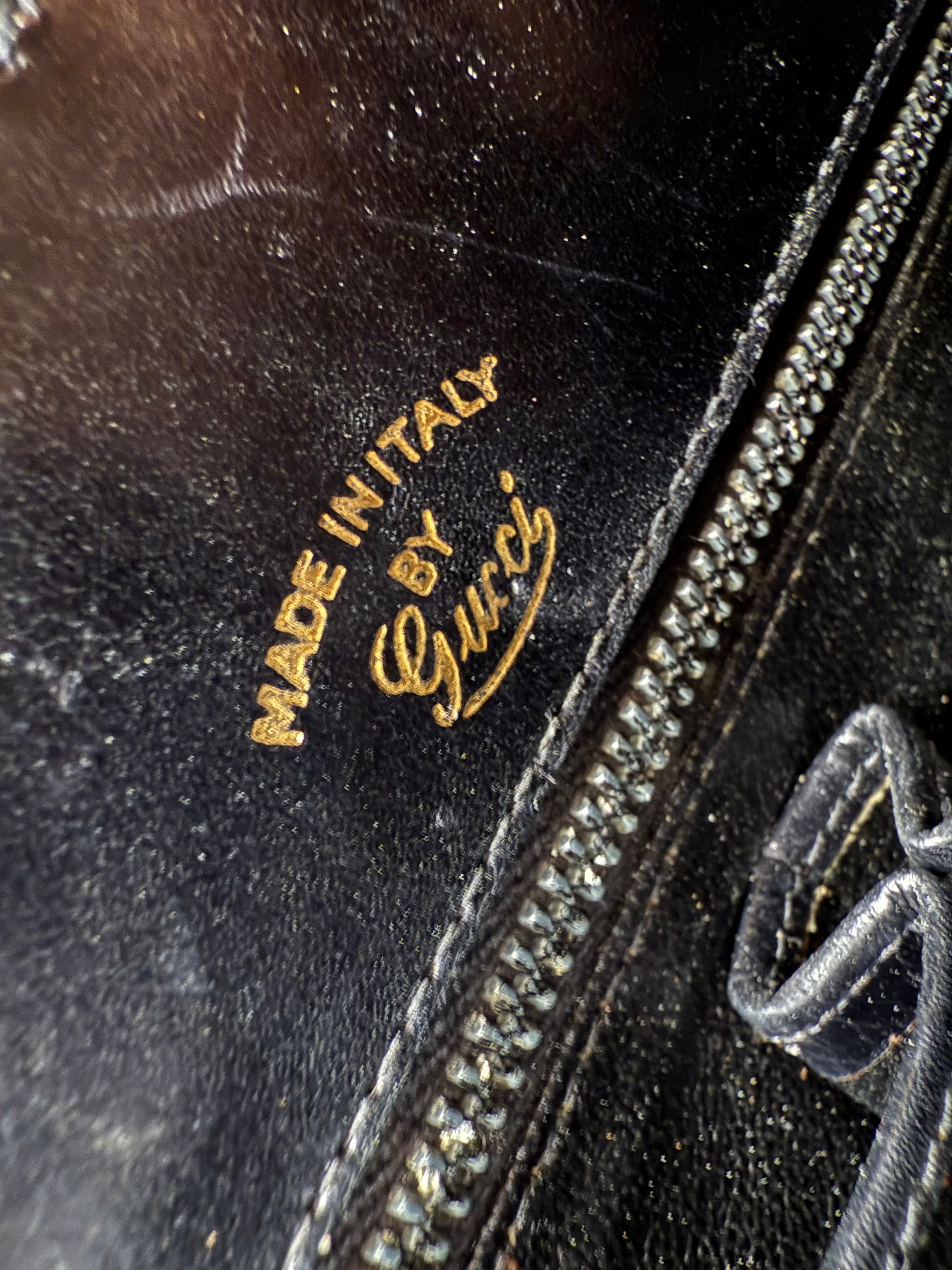 Gucci vintage authentic suede black handbag