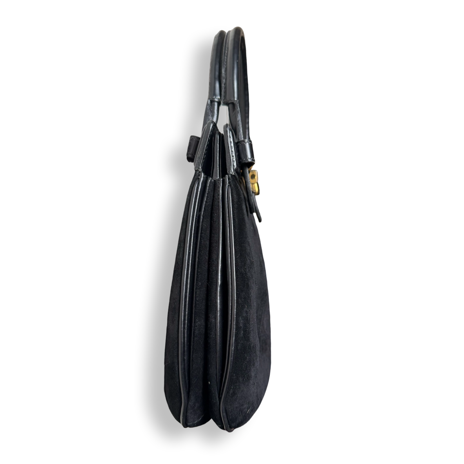 Gucci Vintage Authentic Suede Black Handbag 1970s