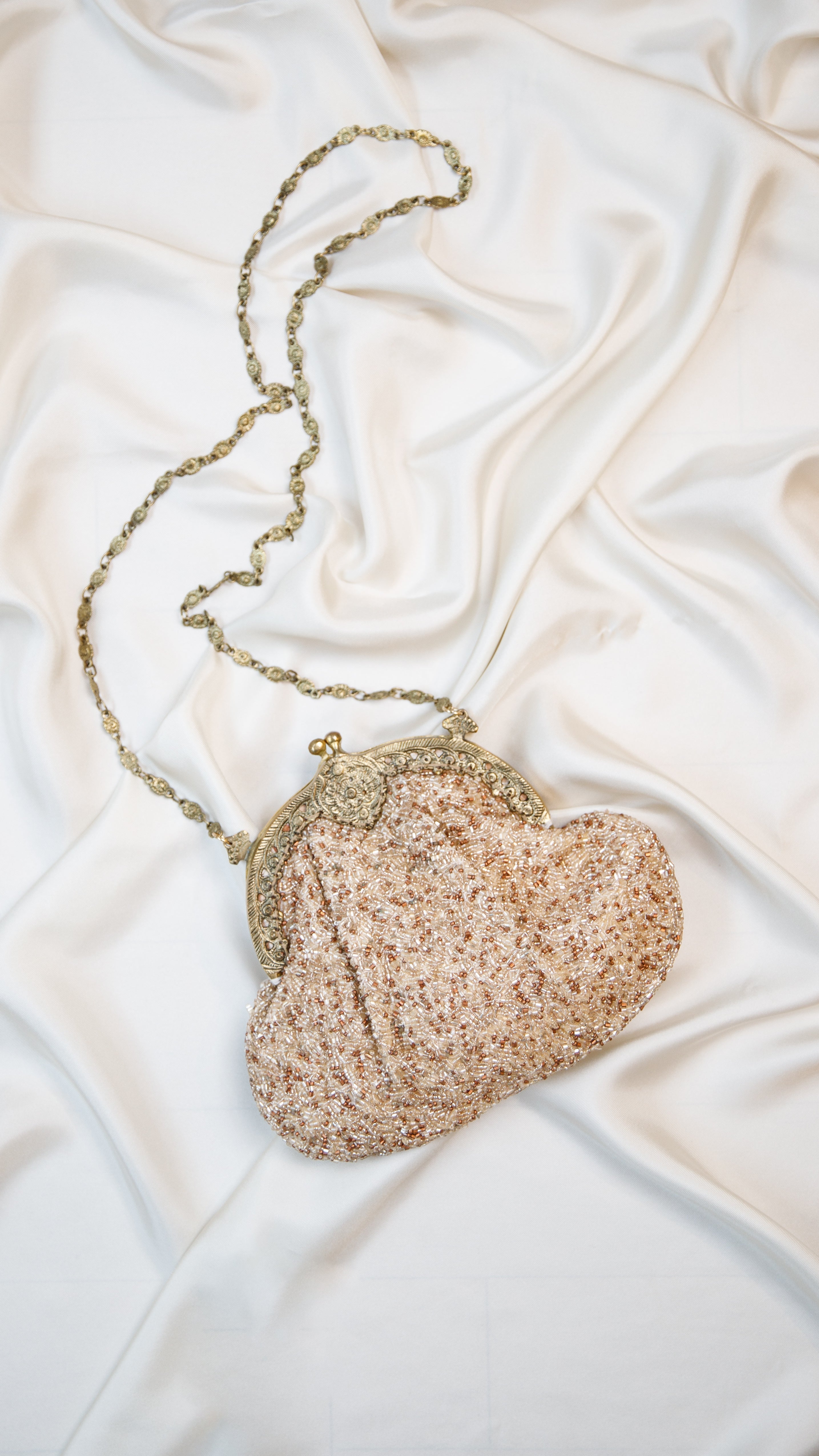 Hand made vintage inspired one of a kind fully beaded evening bag Island to East Side X the Vintage New Yorker
