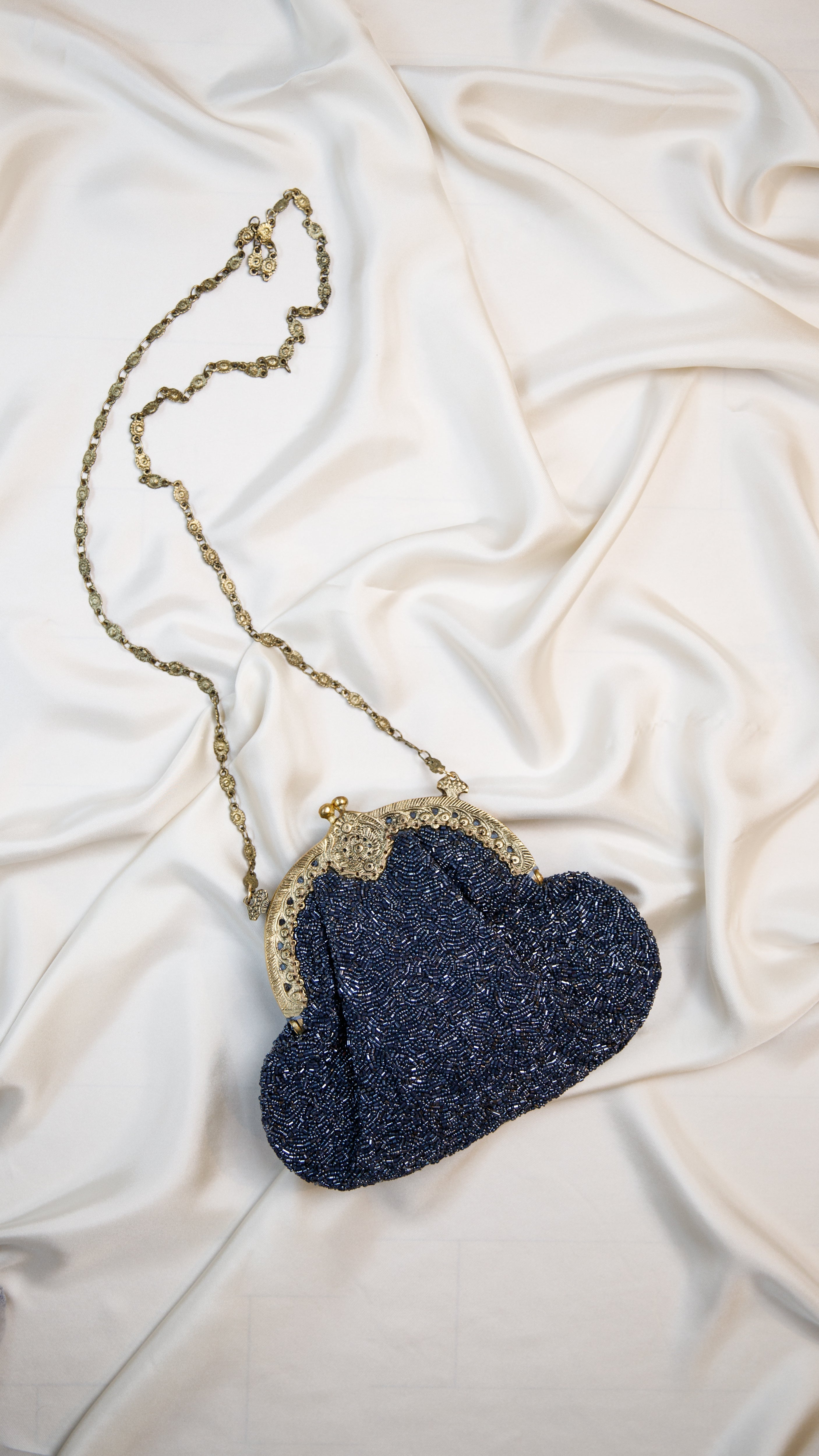 Hand made vintage inspired one of a kind fully beaded evening bag Island to East Side X the Vintage New Yorker