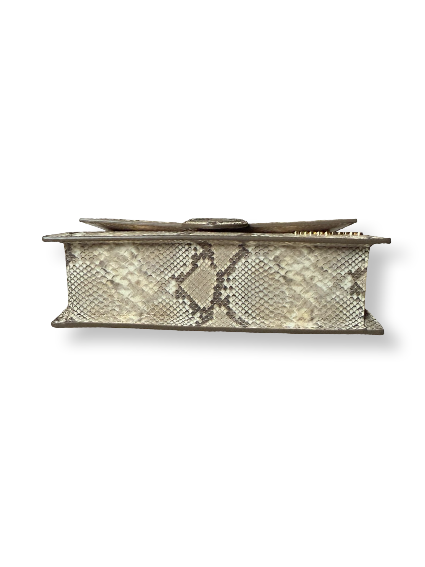 Jacquemus Le Grand Bambino Snake embossed leather ivory two way wear bag like new authentic