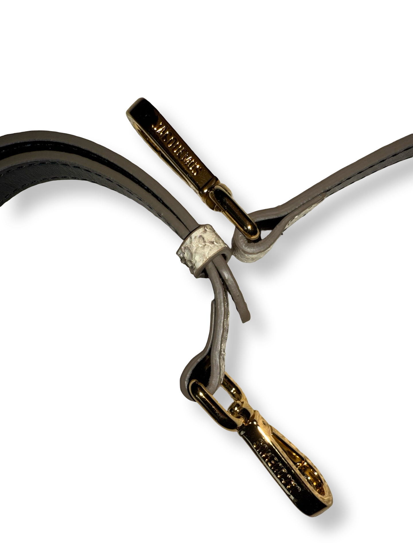 Jacquemus Le Grand Bambino Snake embossed leather ivory two way wear bag like new authentic