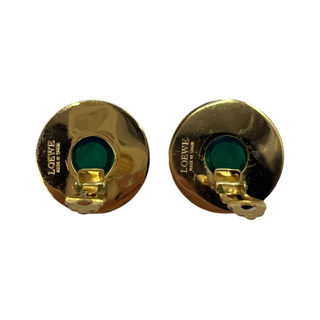 Vintage Loewe Spain made gold earrings