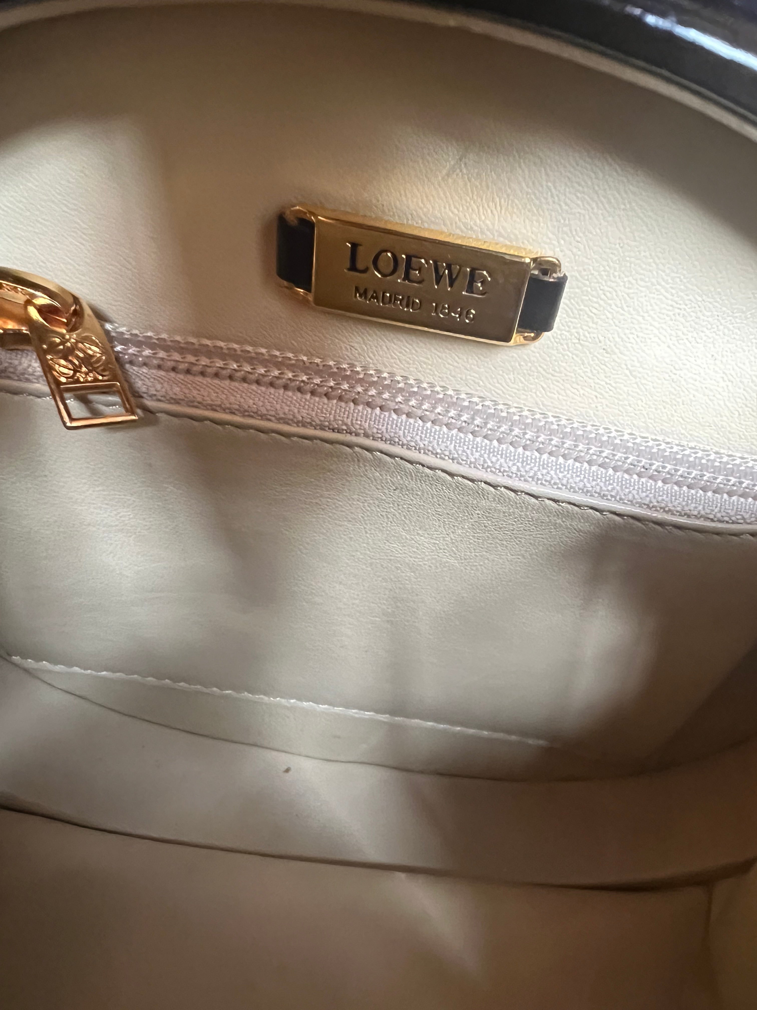old loewe retro animal print round handbag