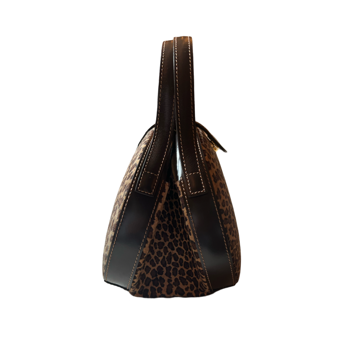 Loewe Old Leopard Handbag Cute Round