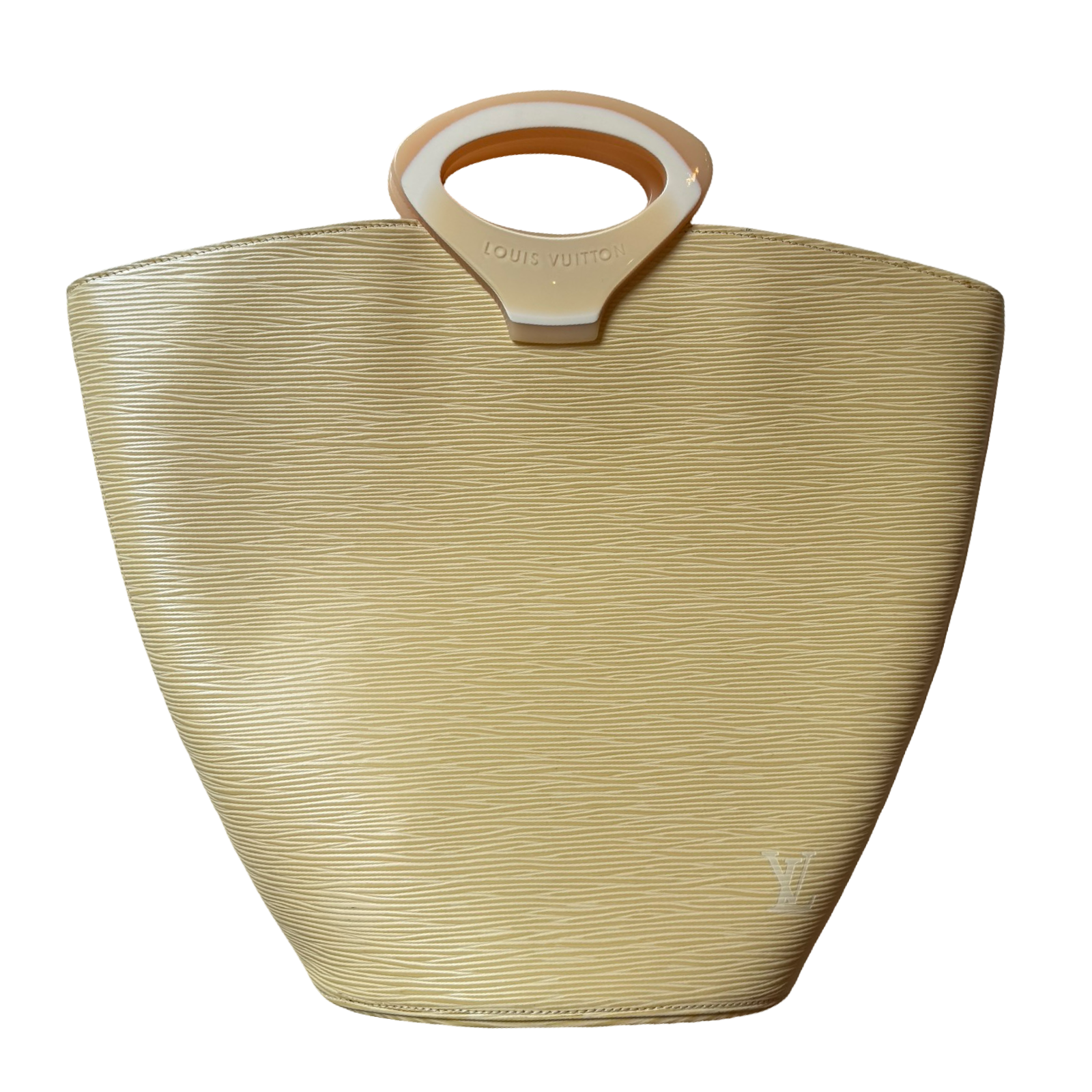 Louis Vuitton authentic Epi leather noctambule bucket tote butter yellow 'vanilla' color y2k vintage 00s
