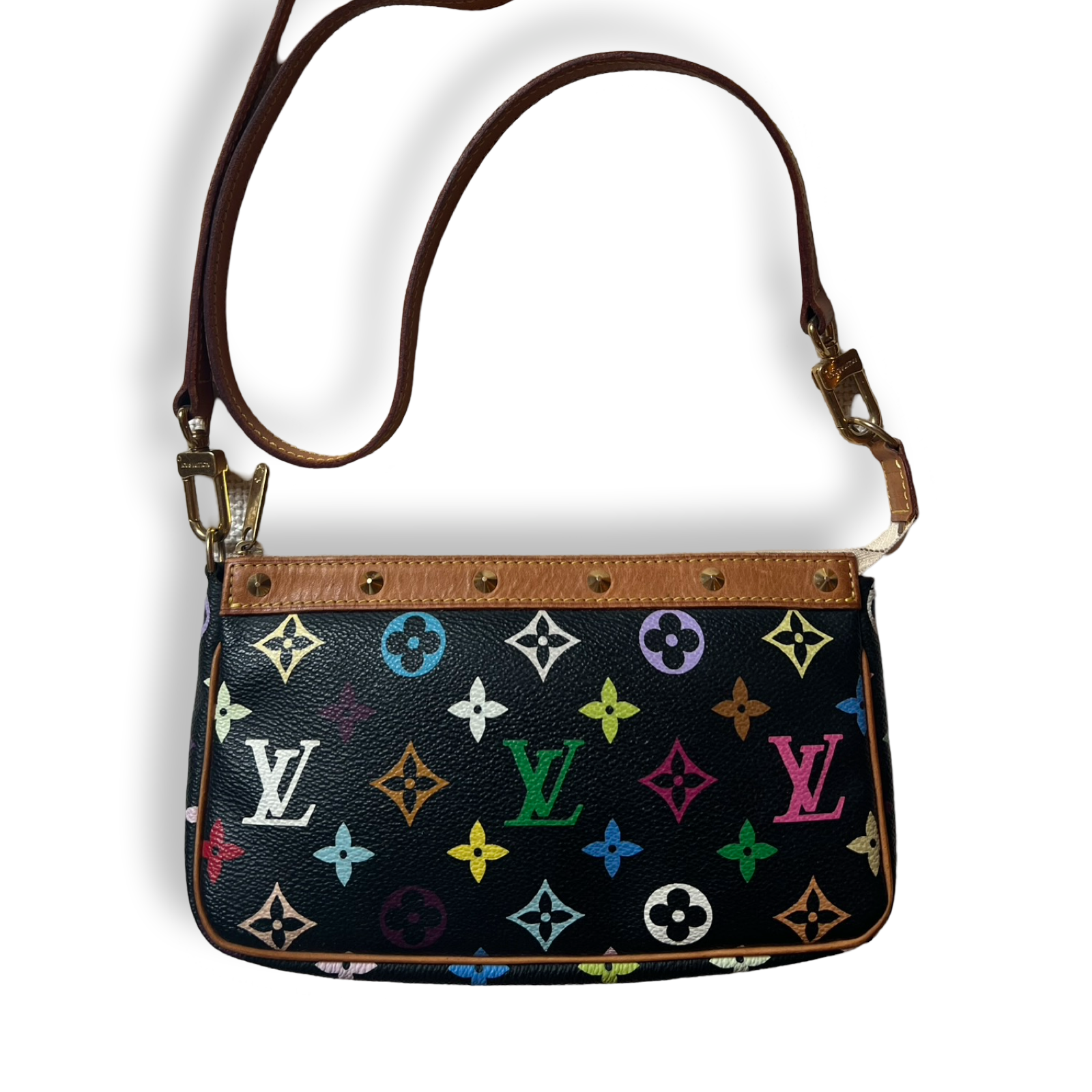 Louis Vuitton Original Takashi Murakami collection Pochette Black