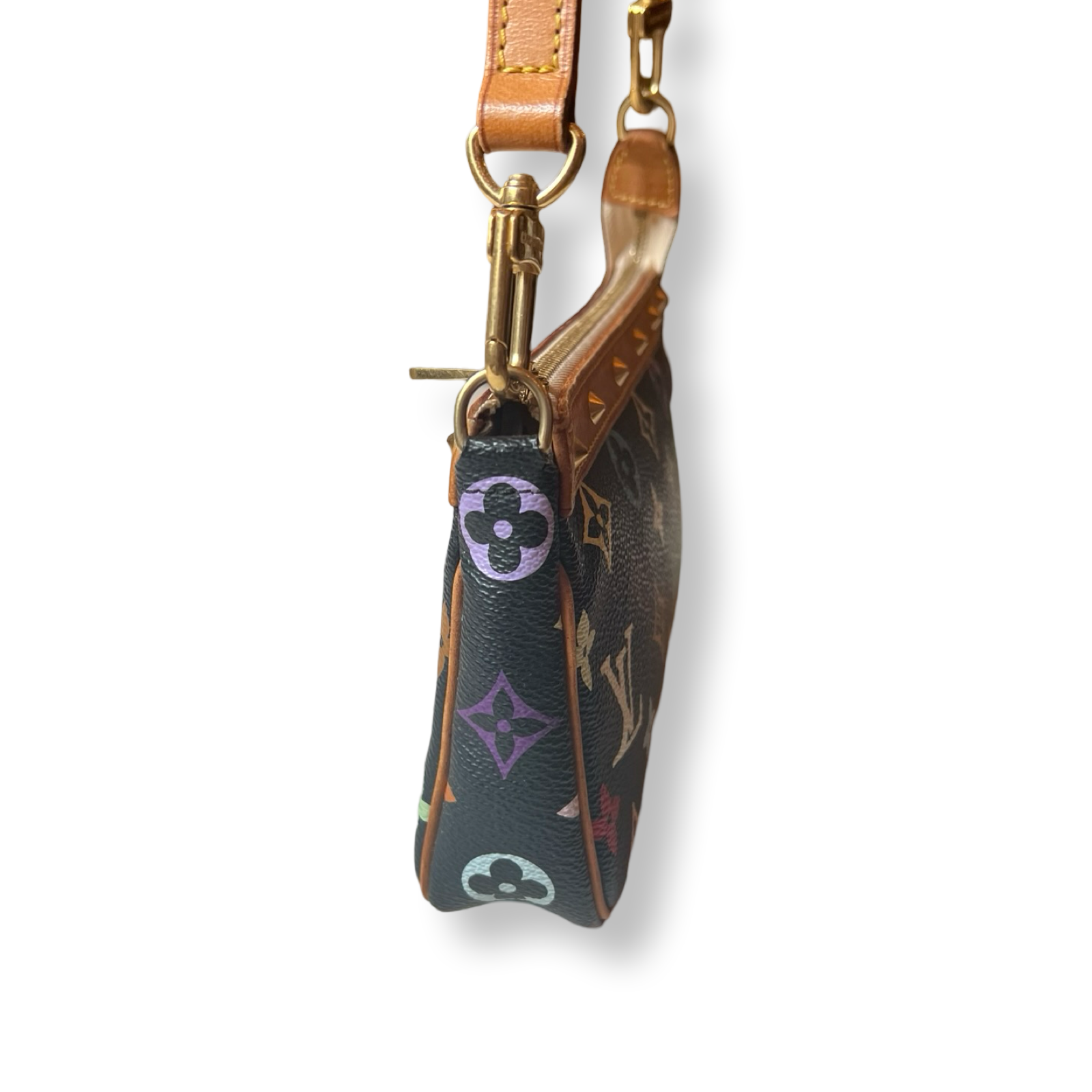 Louis Vuitton 2003 pochette black and multi color