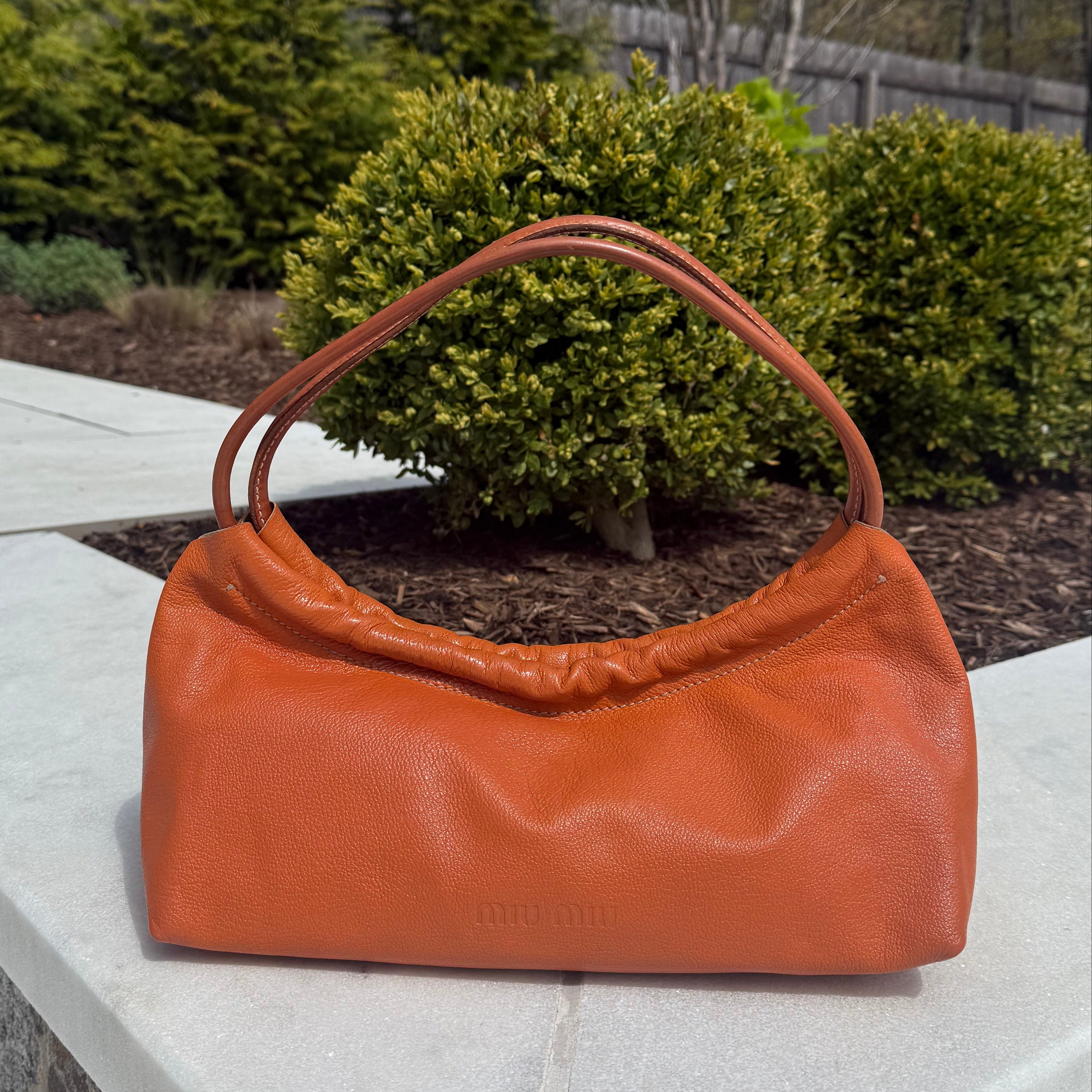 Miu Miu Orange Dumpling Bag