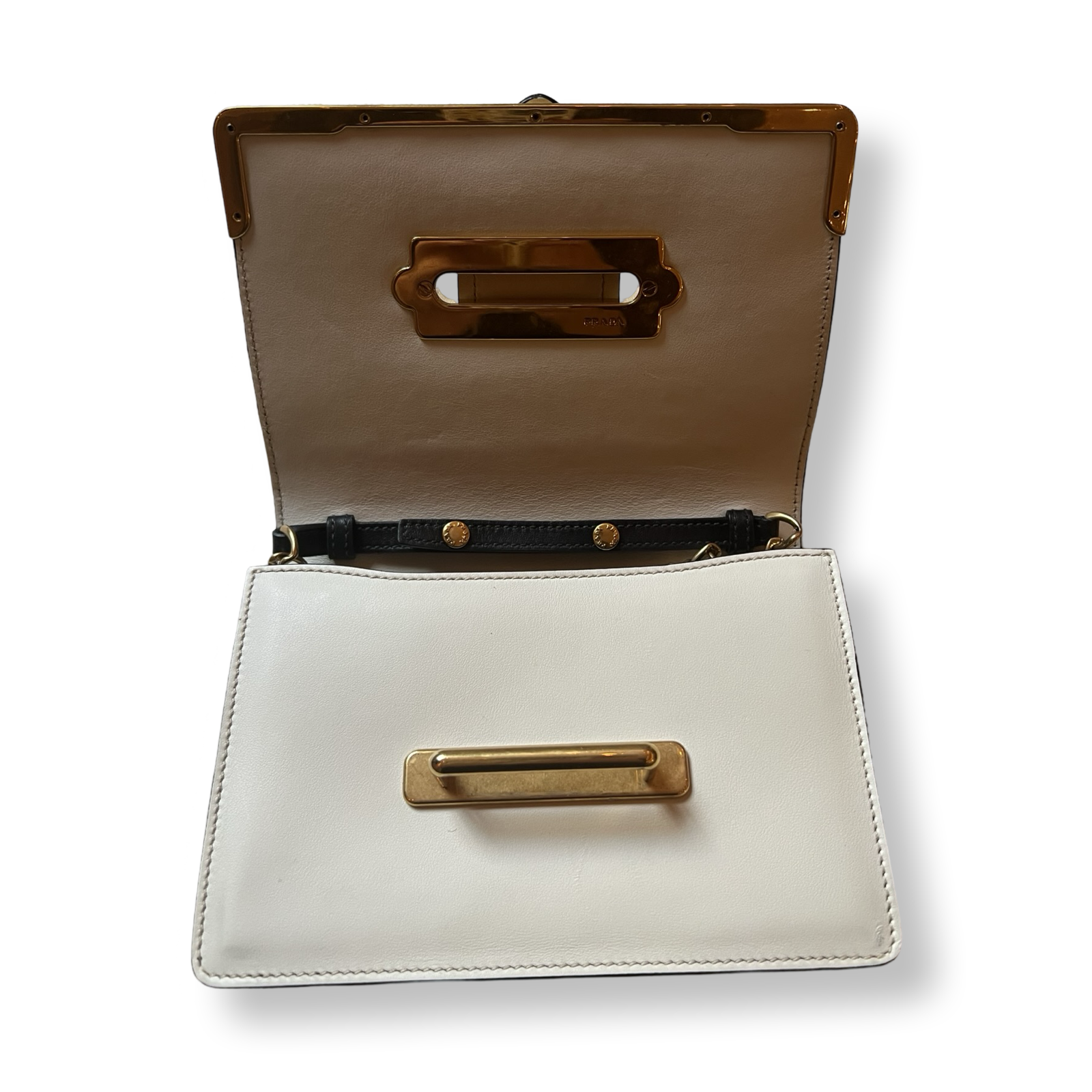 Prada Cahier Astrology Edition White Hand Bag