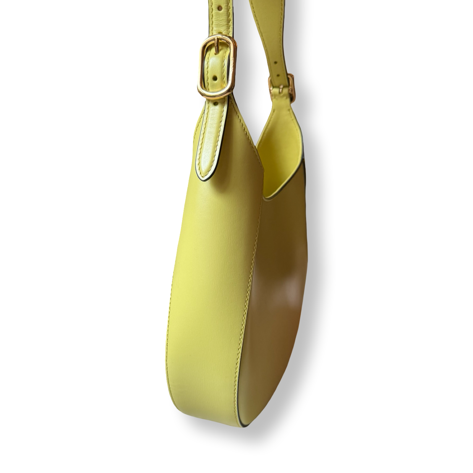 Prada Authentic Leather Yellow Medium Cleo